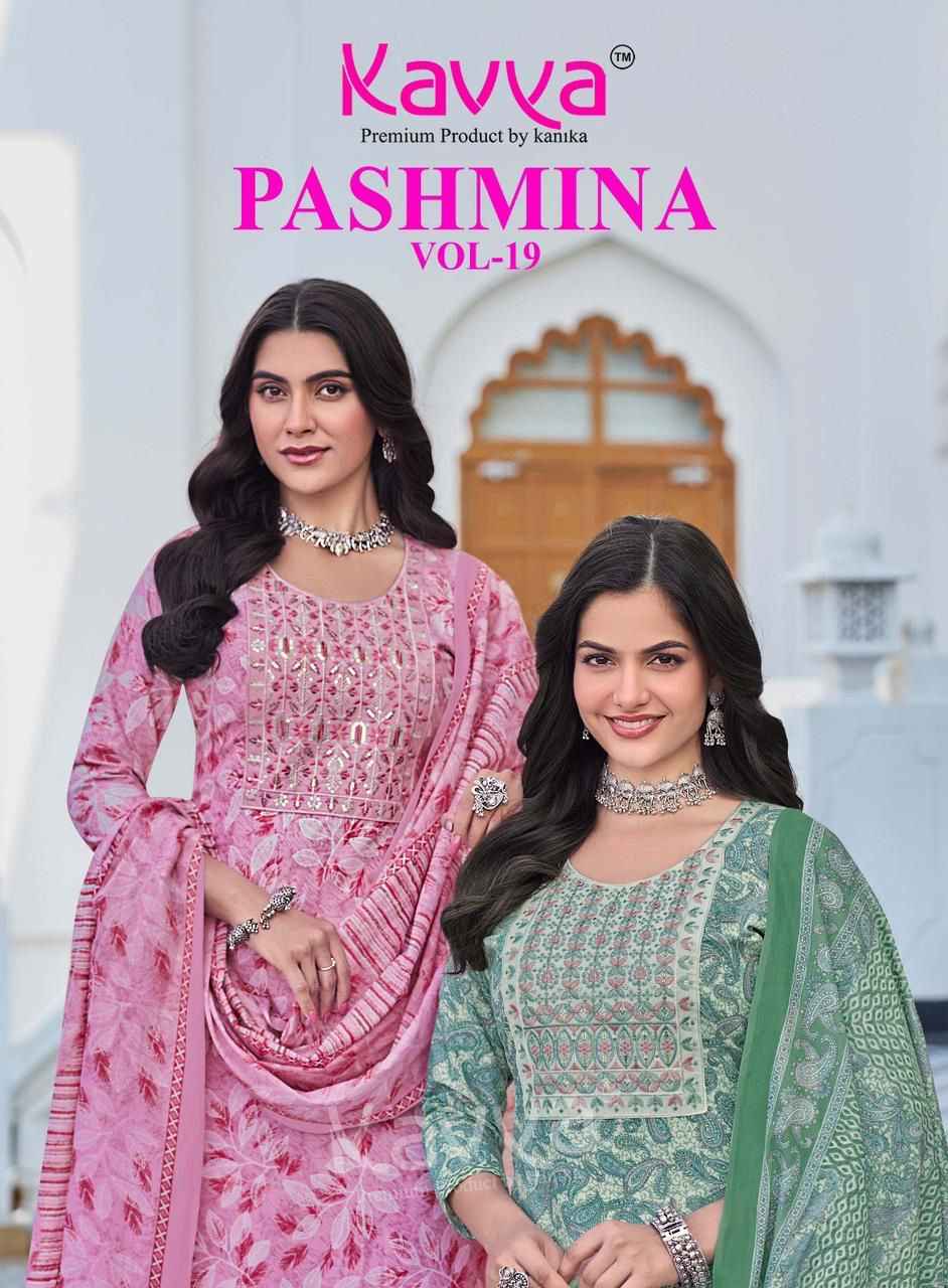 Kavya Pashmina Vol 19 Malasian Cotton Kurti Combo 10 pcs Catalogue