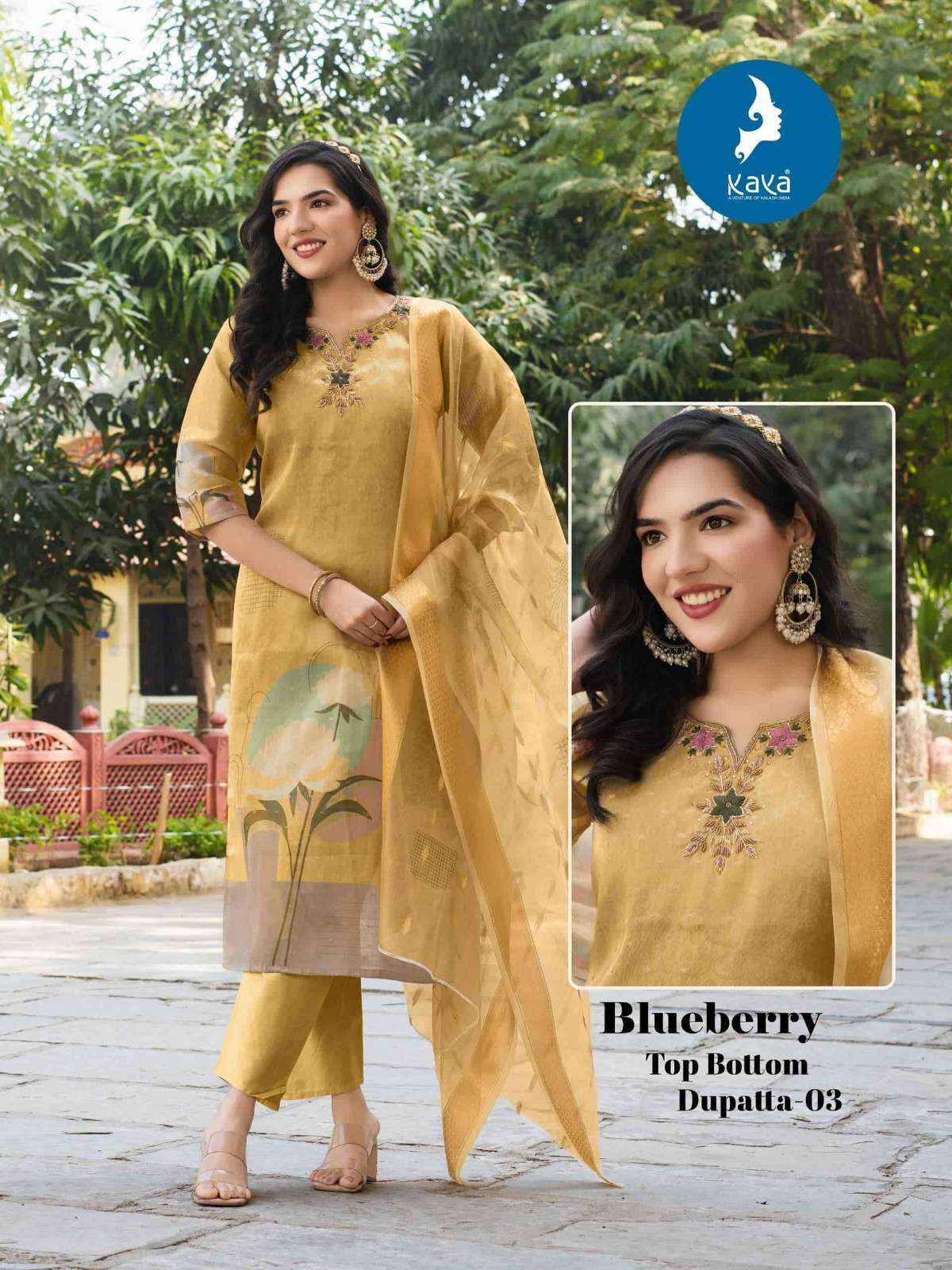 Kaya Blue Berry Simer Kurti Combo 6 pcs Catalogue