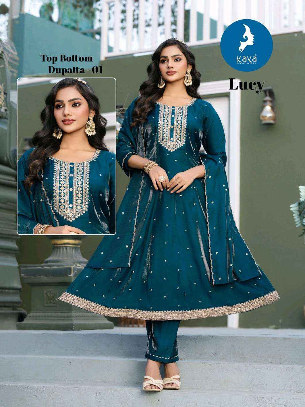 Kaya Lucy Roman Glass Kurti Combo 6 pcs Catalogue