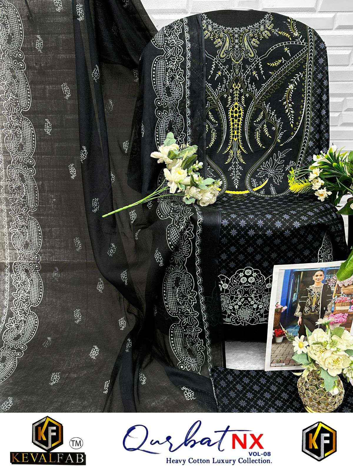 Keval Fab Qurbat Nx Vol 8 Cotton Dress Material 6 pc Cataloge