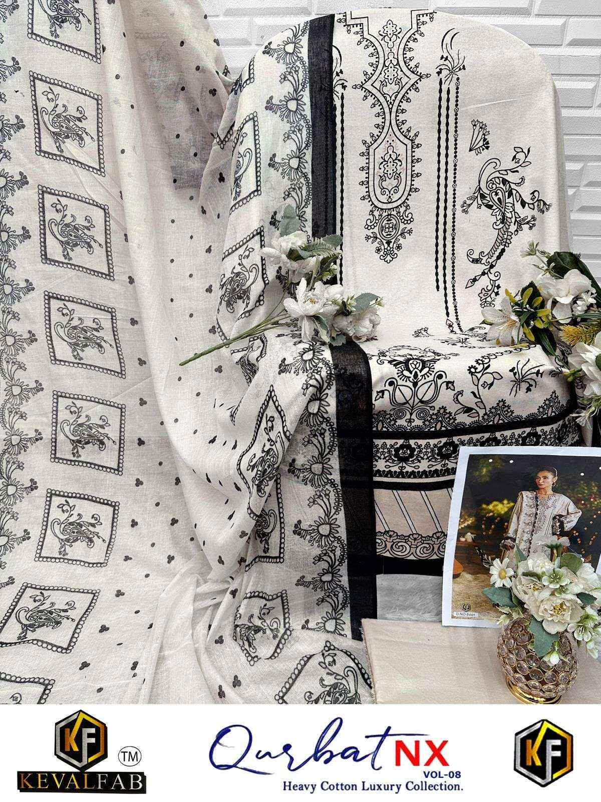 Keval Fab Qurbat Nx Vol 8 Cotton Dress Material 6 pc Cataloge