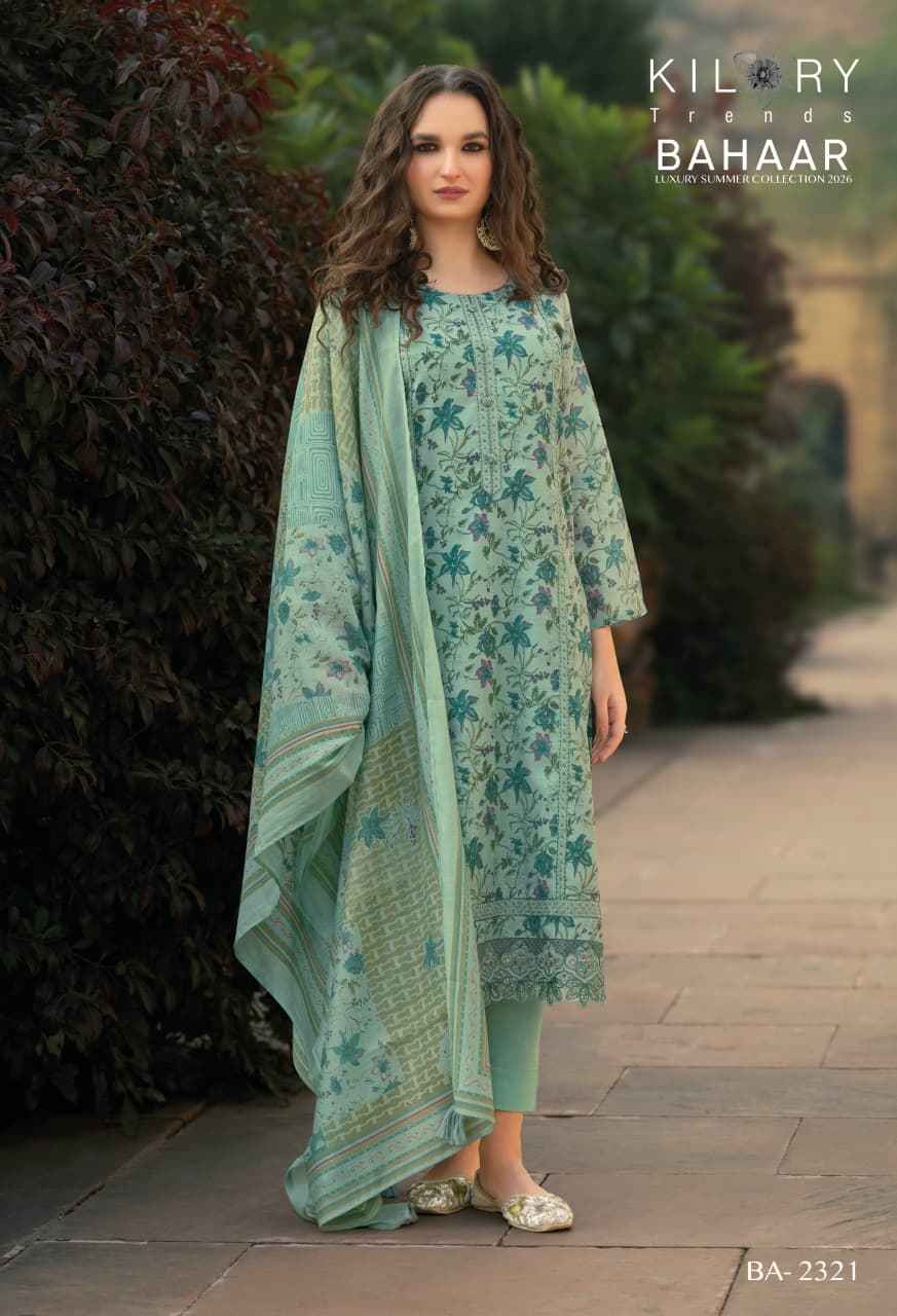 Kilory Trends Bahaar Mul-Chanderi Dress Material 6 pcs Catalogue