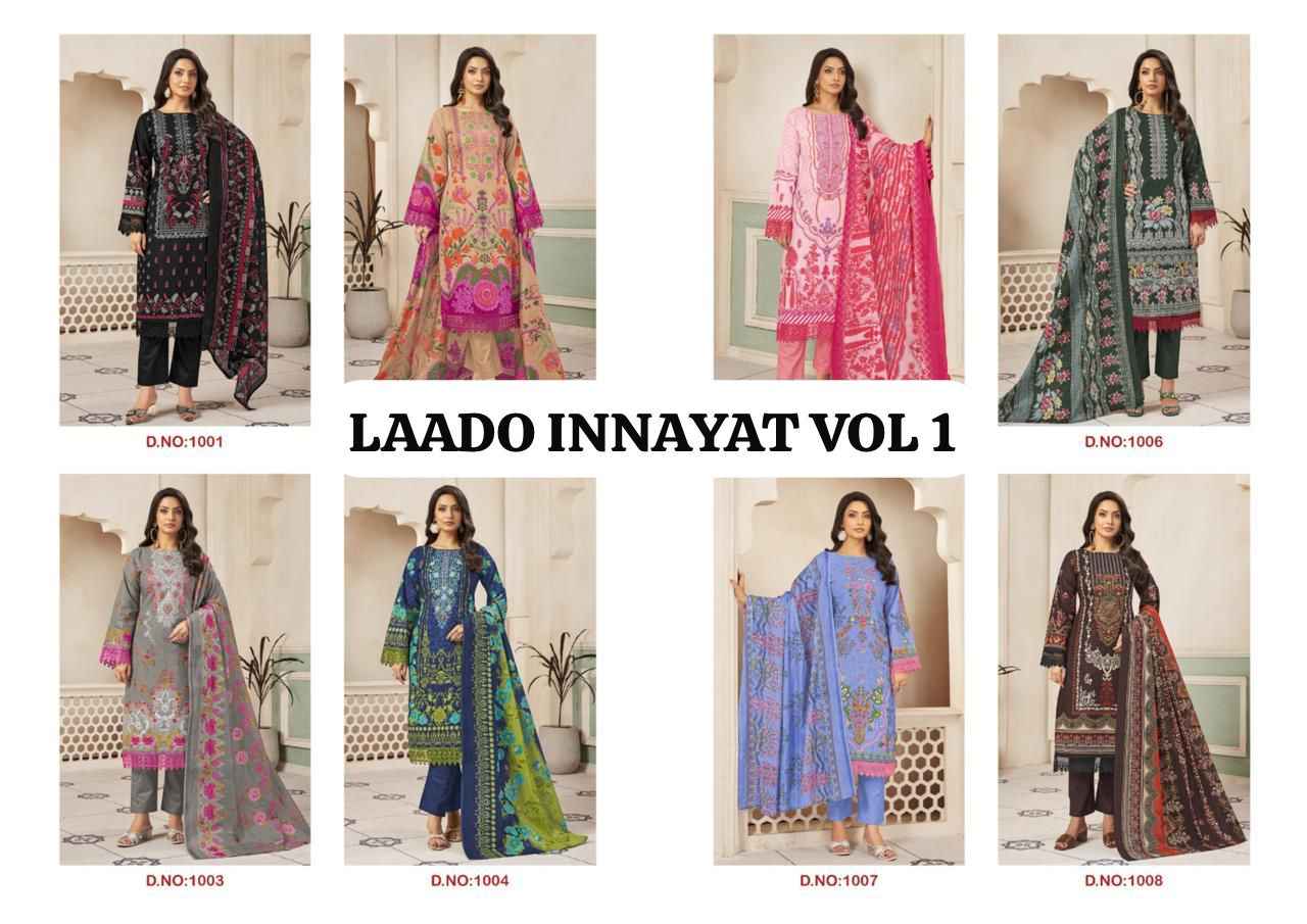 Laado Innayat Vol 1 Cotton Dress Material 8 Pc Catalog