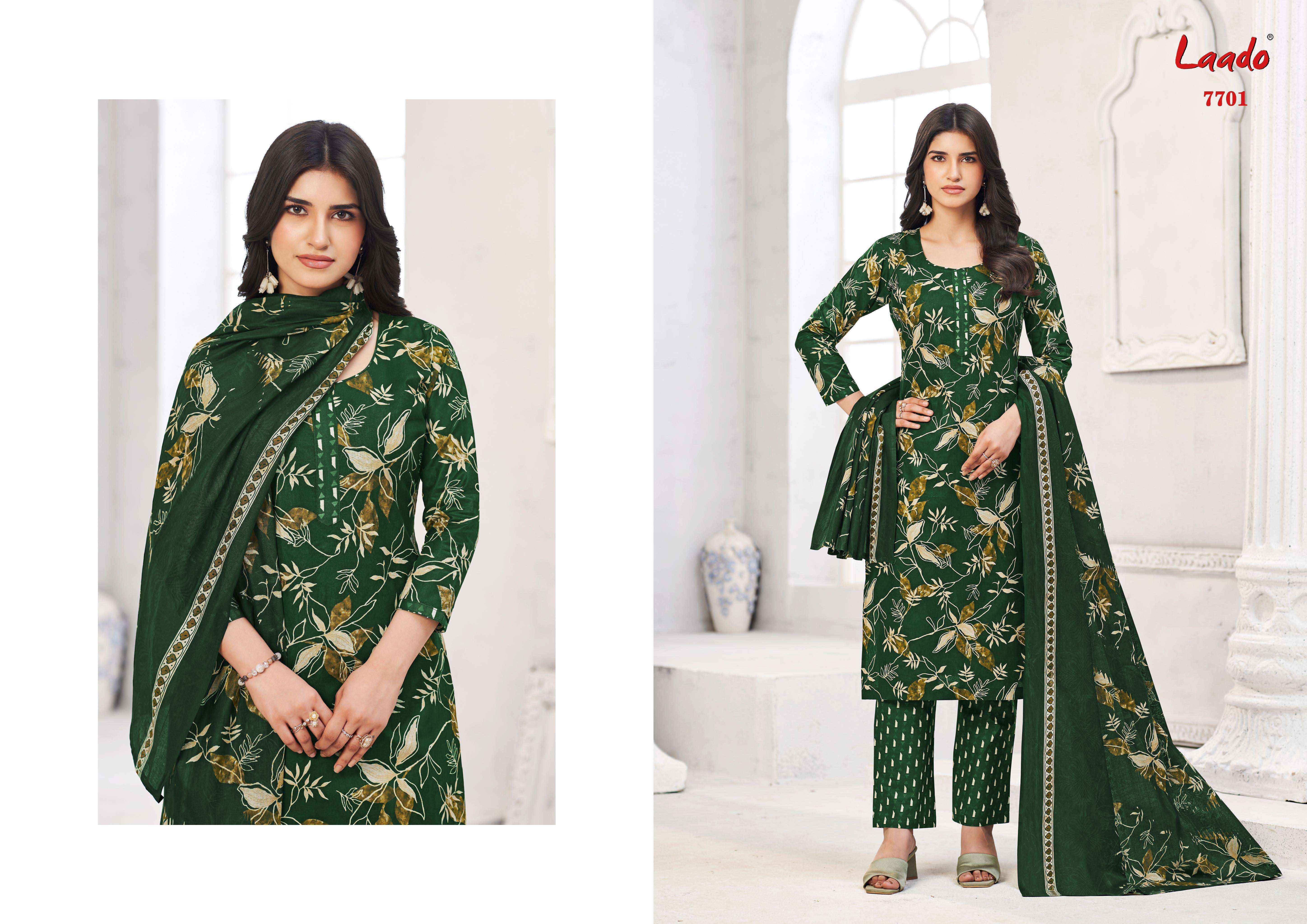 Laado Vol 77 Cotton Dress Material 10 Pc Catalog