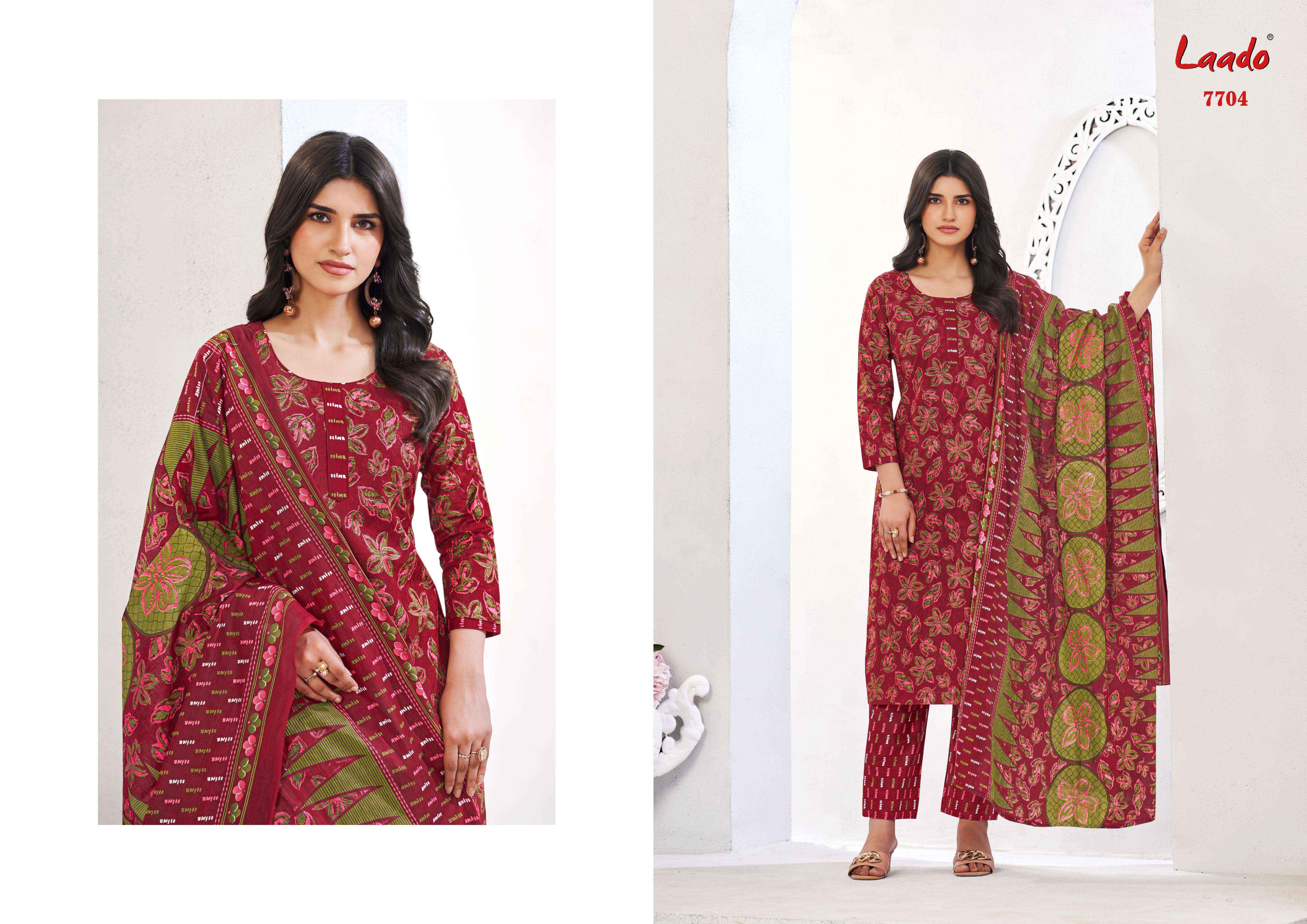 Laado Vol 77 Cotton Dress Material 10 Pc Catalog