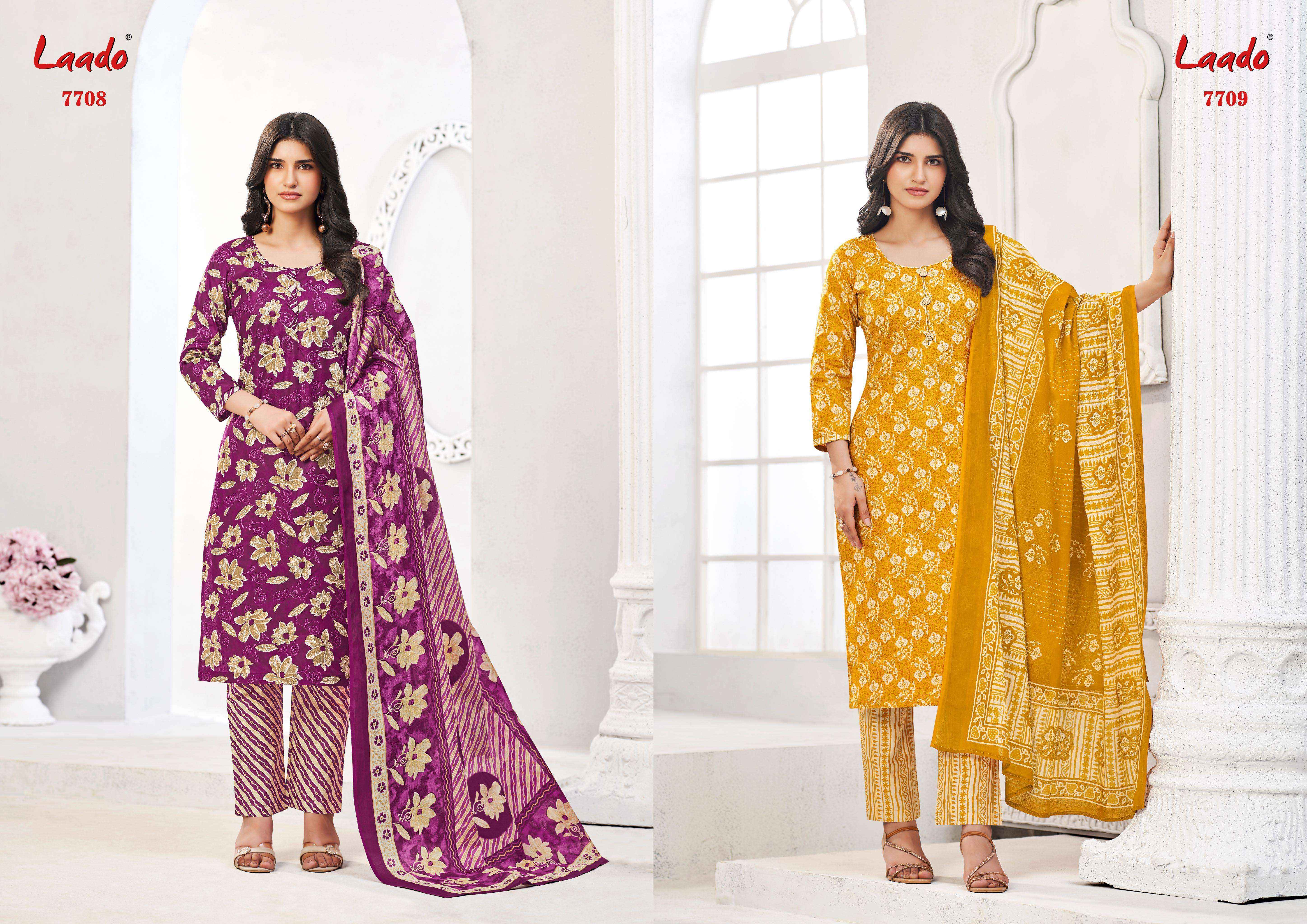 Laado Vol 77 Cotton Dress Material 10 Pc Catalog