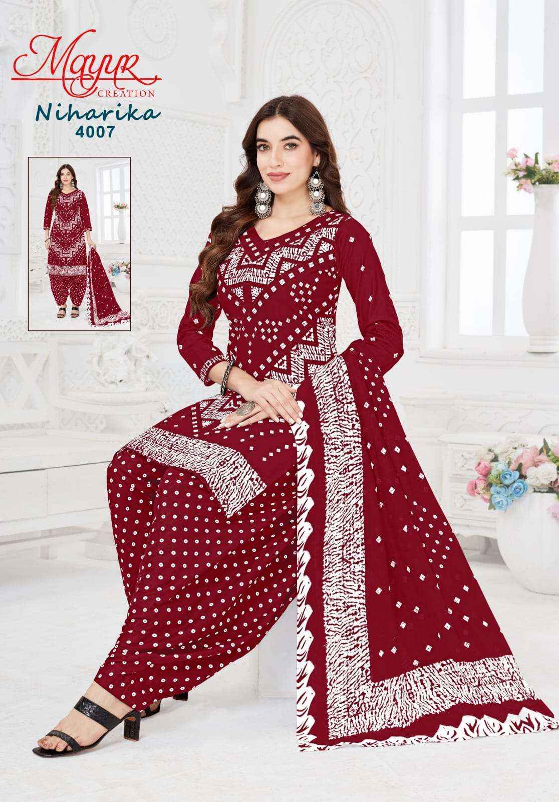 Mayur Creation Niharika Vol 4 Cotton Dress Material 10 pcs Catalogue