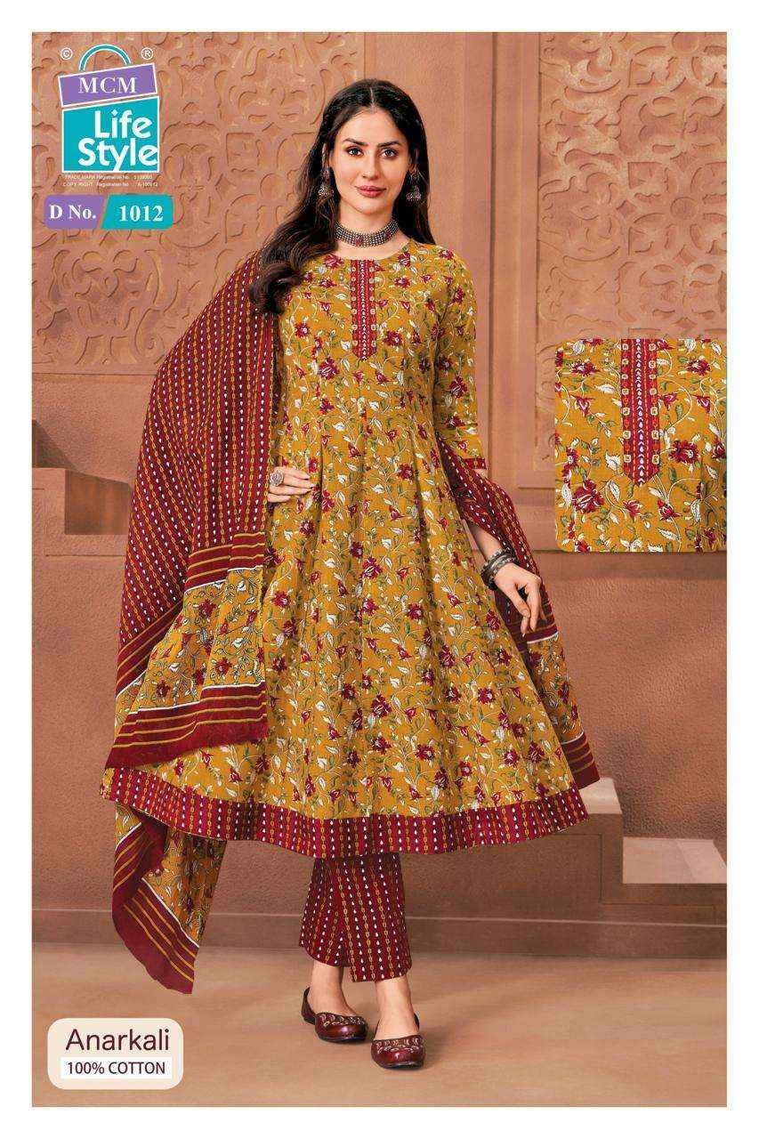 MCM Lifestyle Anarkali Vol 10 Cotton Kurti Combo 10 pcs Catalogue