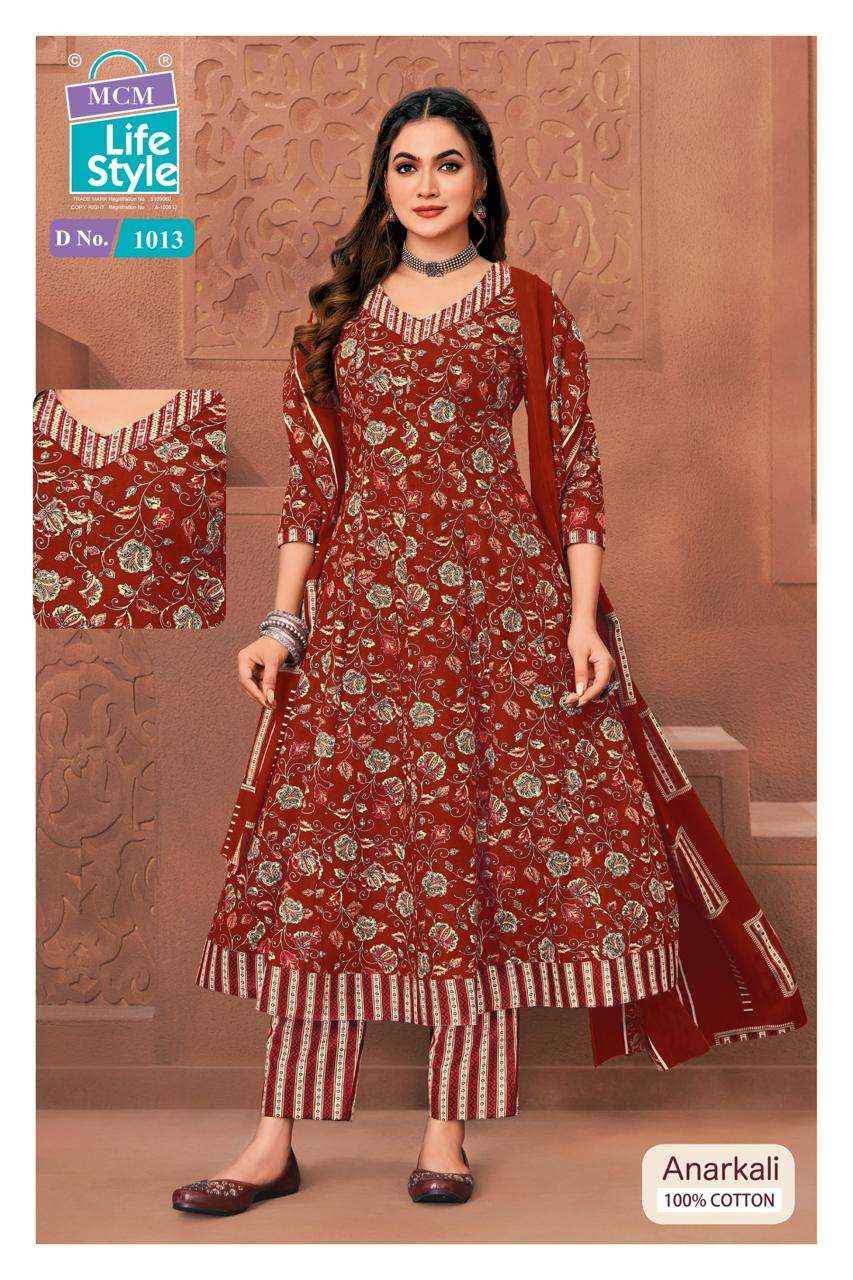 MCM Lifestyle Anarkali Vol 10 Cotton Kurti Combo 10 pcs Catalogue