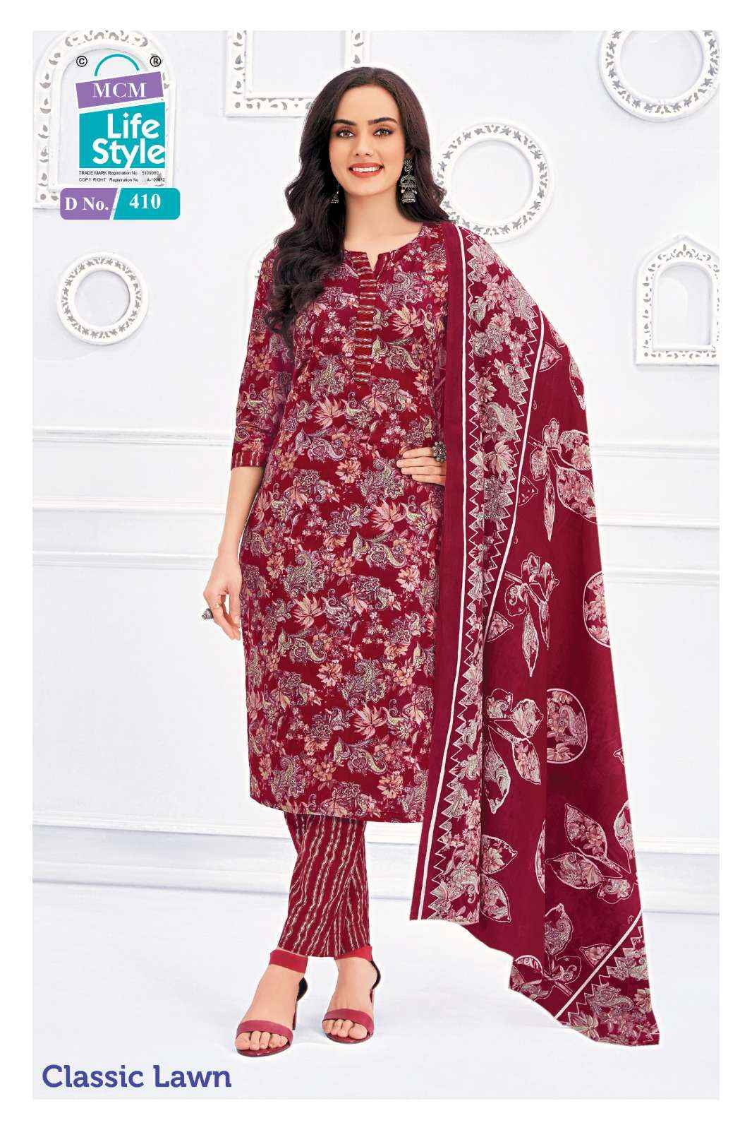 MCM Lifestyle Classic Lawn Vol 4 Cotton Dress Material 10 pcs Catalogue