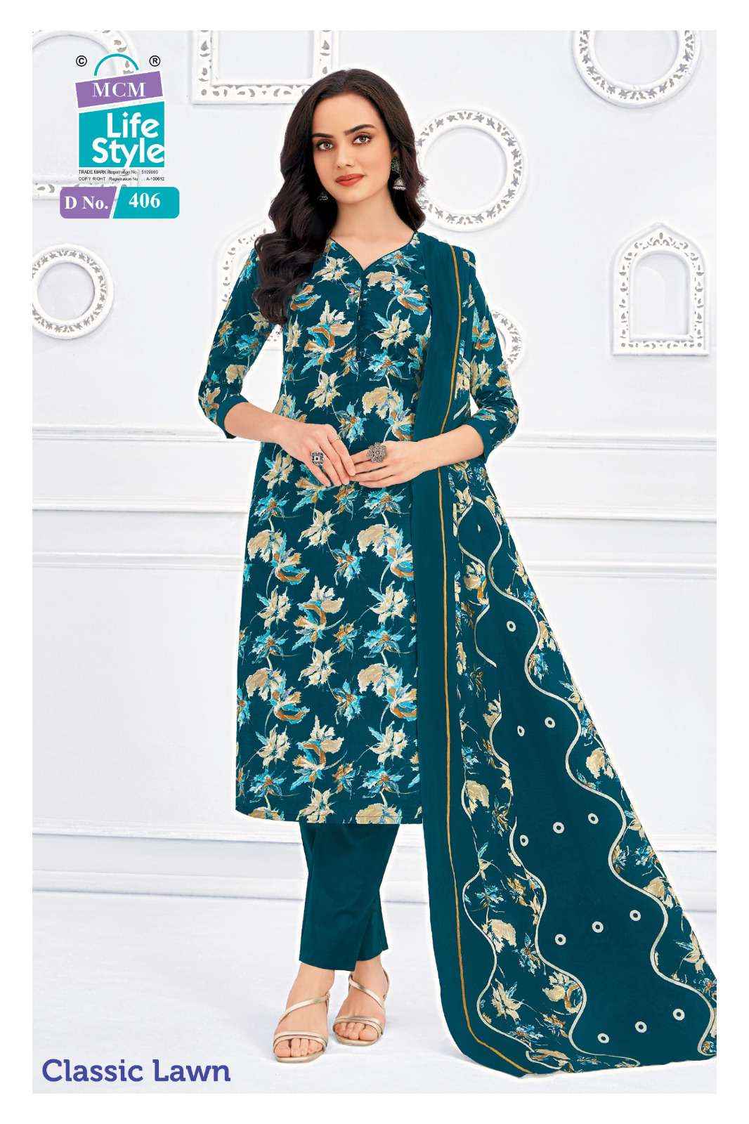 MCM Lifestyle Classic Lawn Vol 4 Cotton Dress Material 10 pcs Catalogue