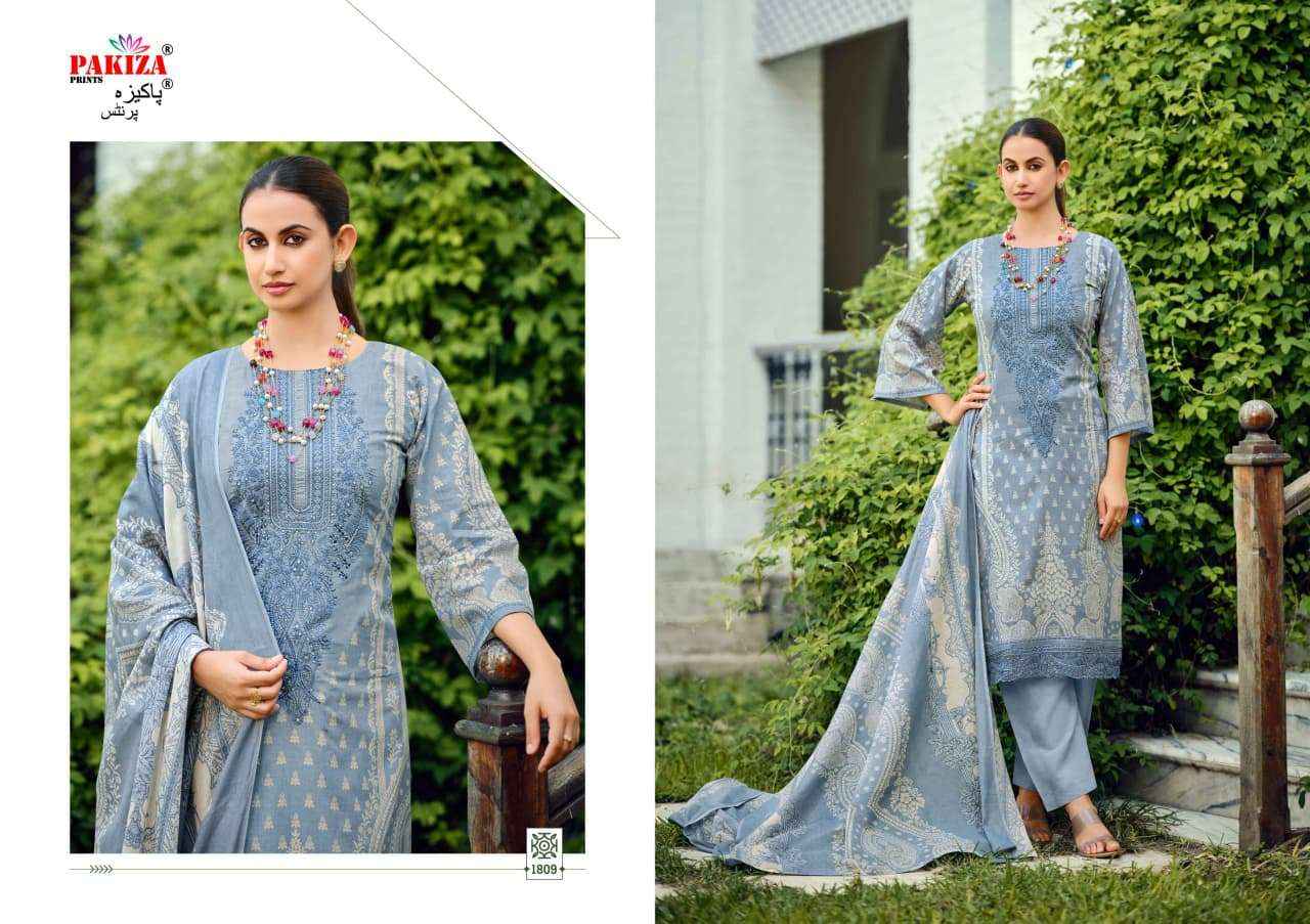 Pakiza Prints Zeenat Vol 18 Lawn Cotton Dress Material 10 pcs Catalogue