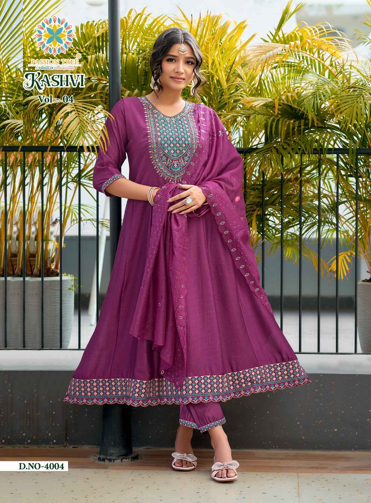 Passion Tree Kashvi Vol 4 Vichitra Silk Kurti Combo 8 pcs Catalogue