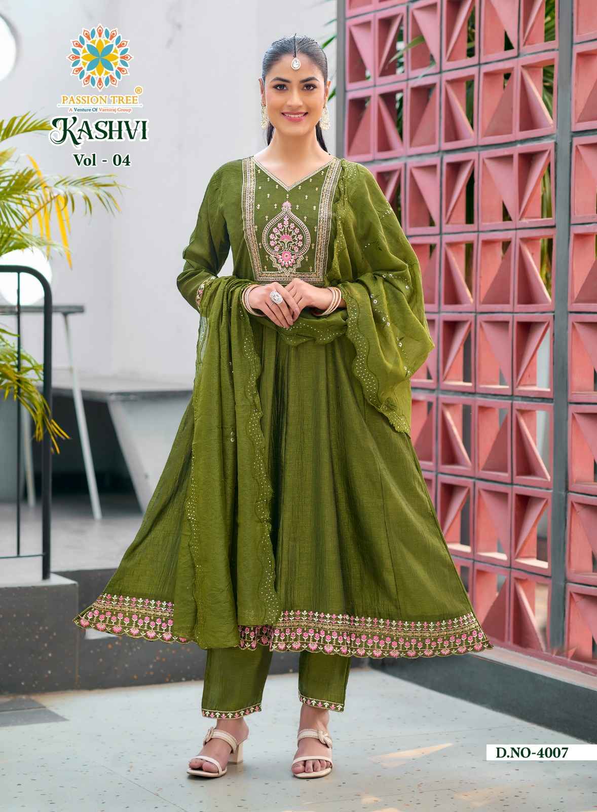 Passion Tree Kashvi Vol 4 Vichitra Silk Kurti Combo 8 pcs Catalogue