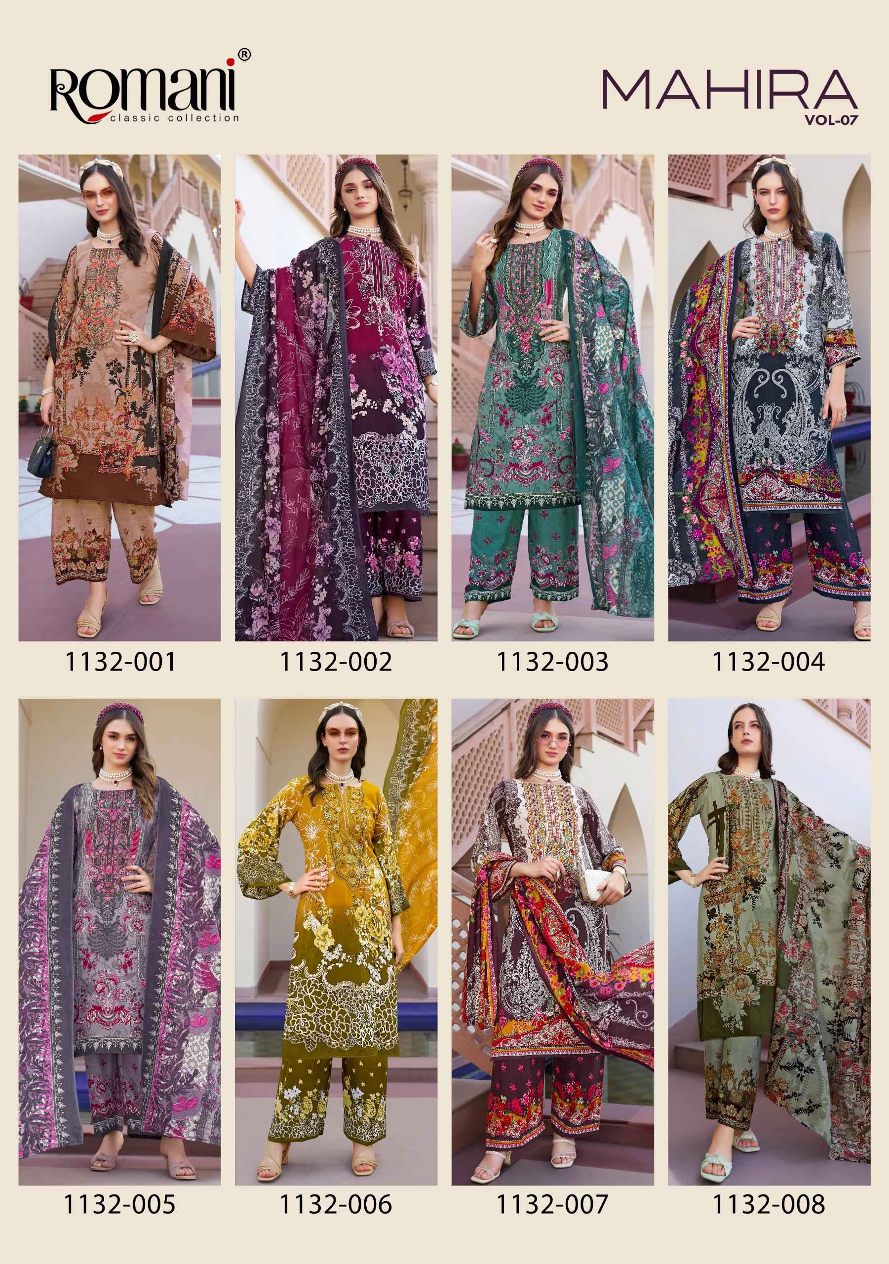 Romani Mahira Vol 7 Cotton Dress Material 8 pcs Catalogue