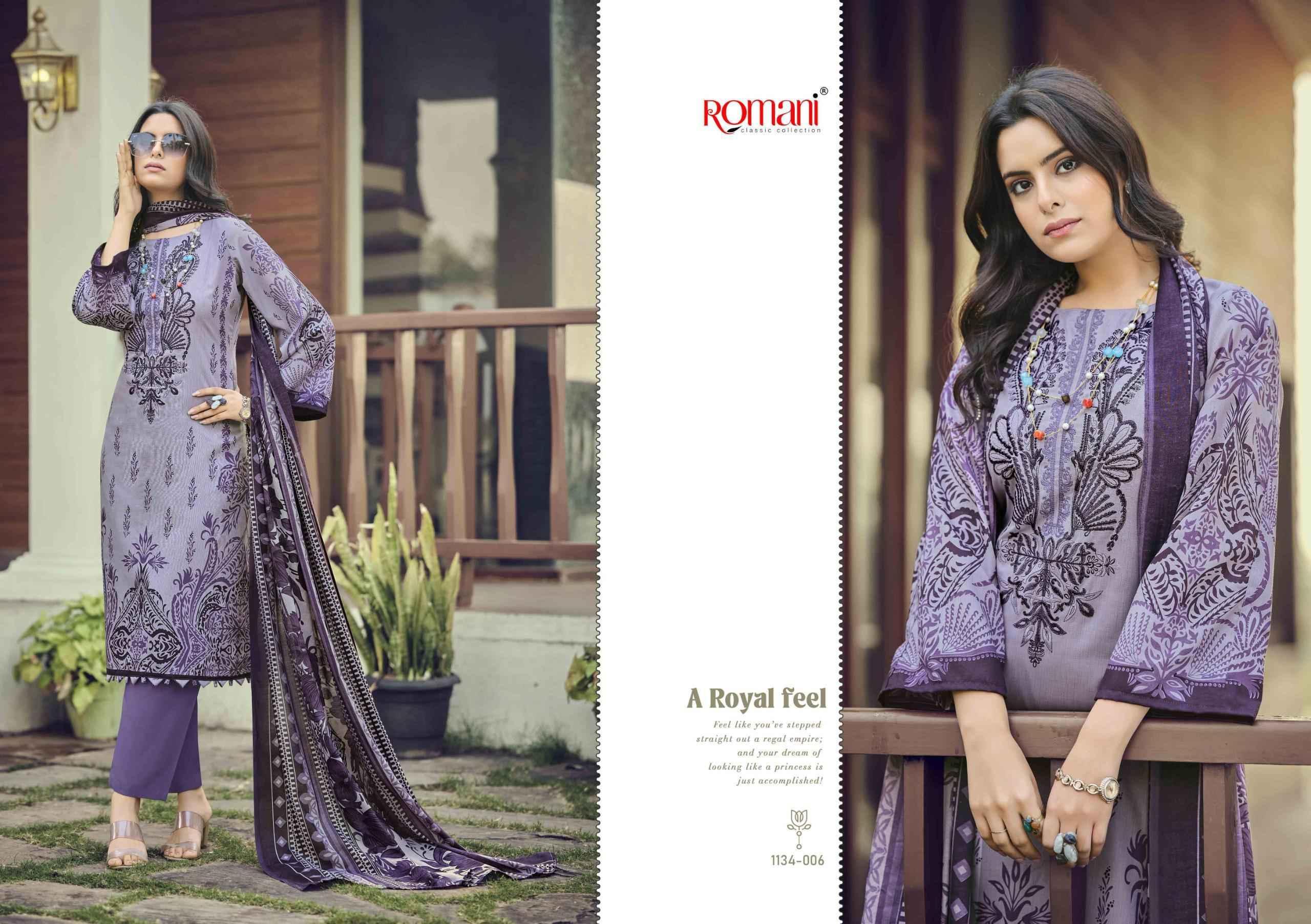 Romani Needle Wonder Vol 8 Cotton Dress Material 8 pcs Catalogue