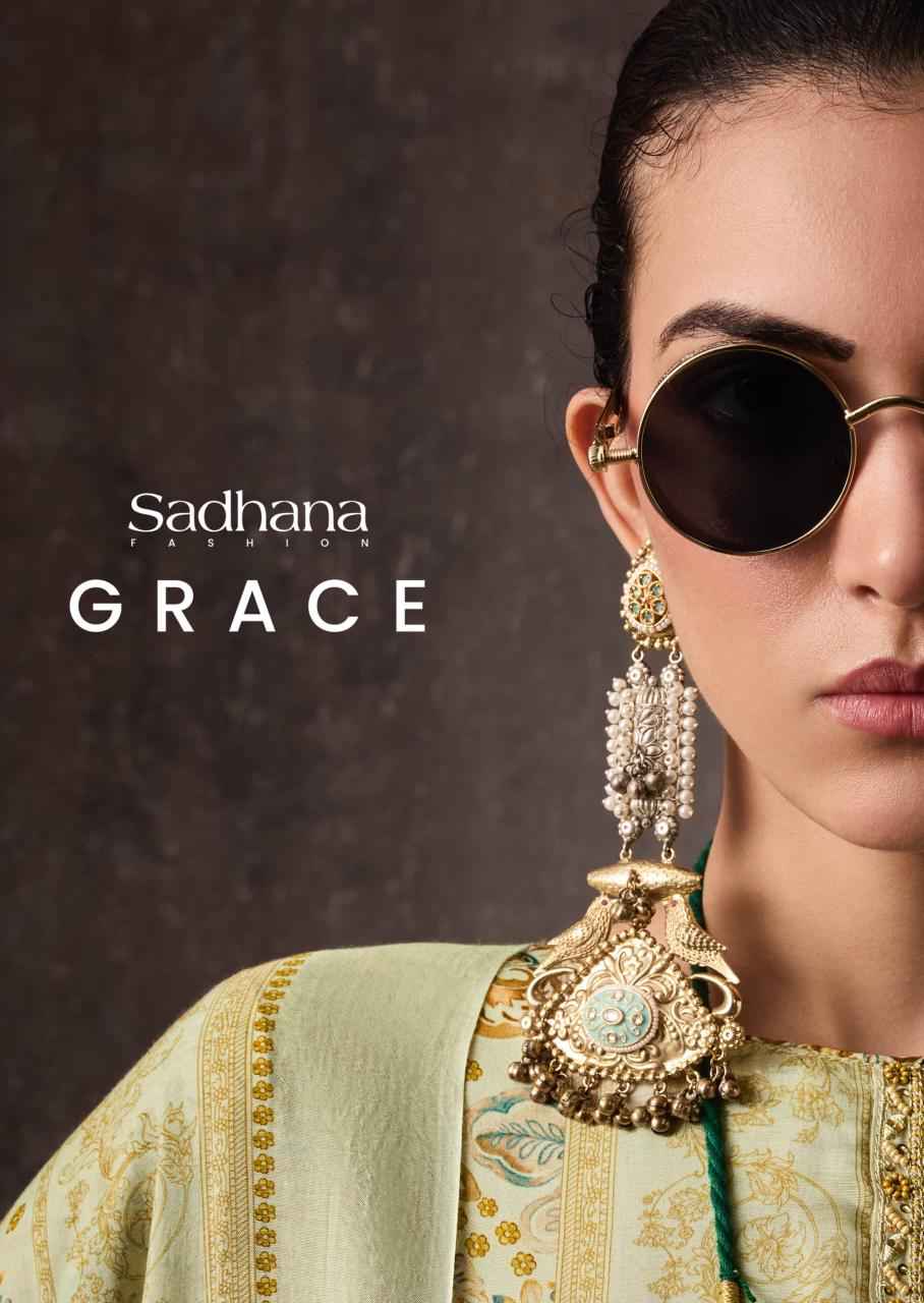 Sadhna Fashion Grace Bemberg Musline Silk Dress Material 6 pcs Catalogue