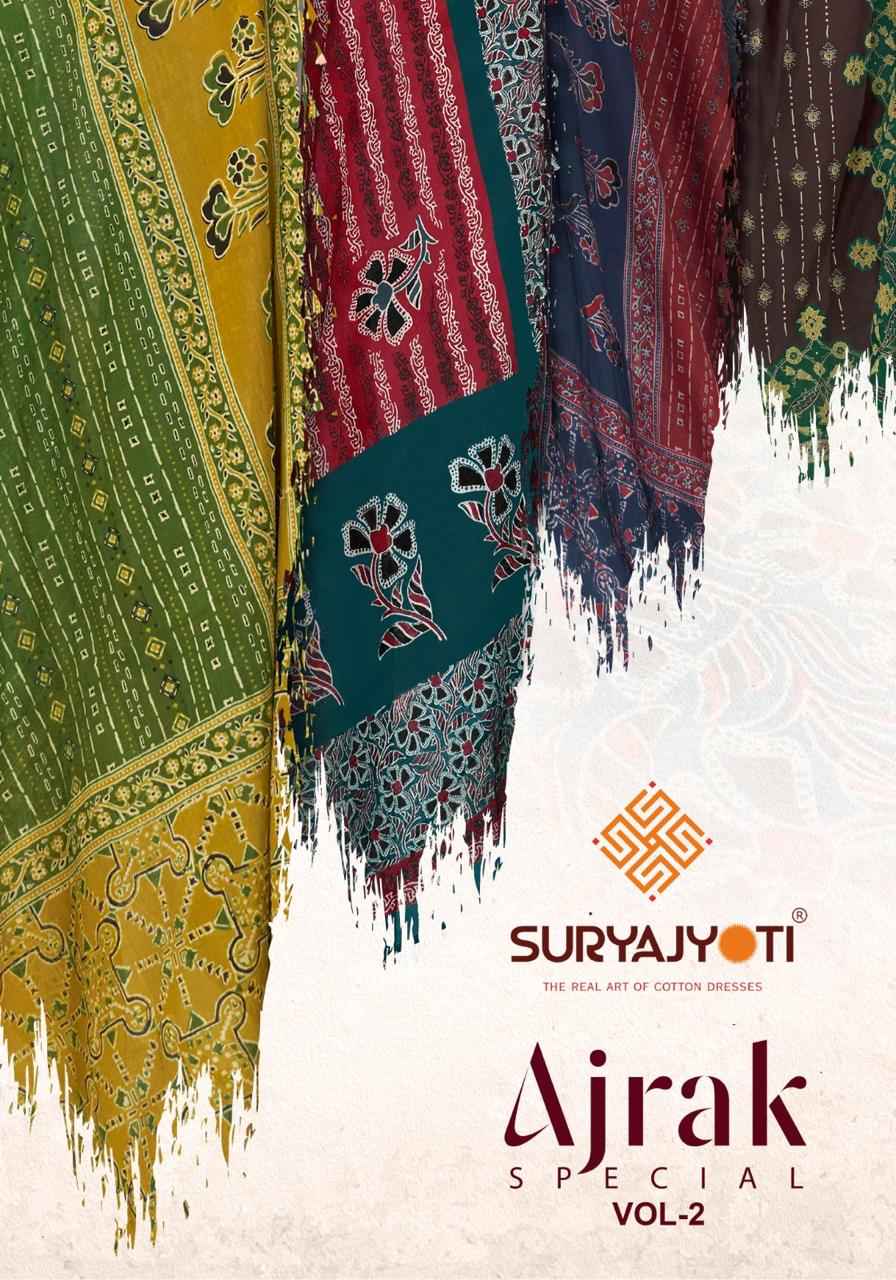Suryajyoti Ajrak Special Vol 2 Cotton Dress Material 8 pcs Catalogue