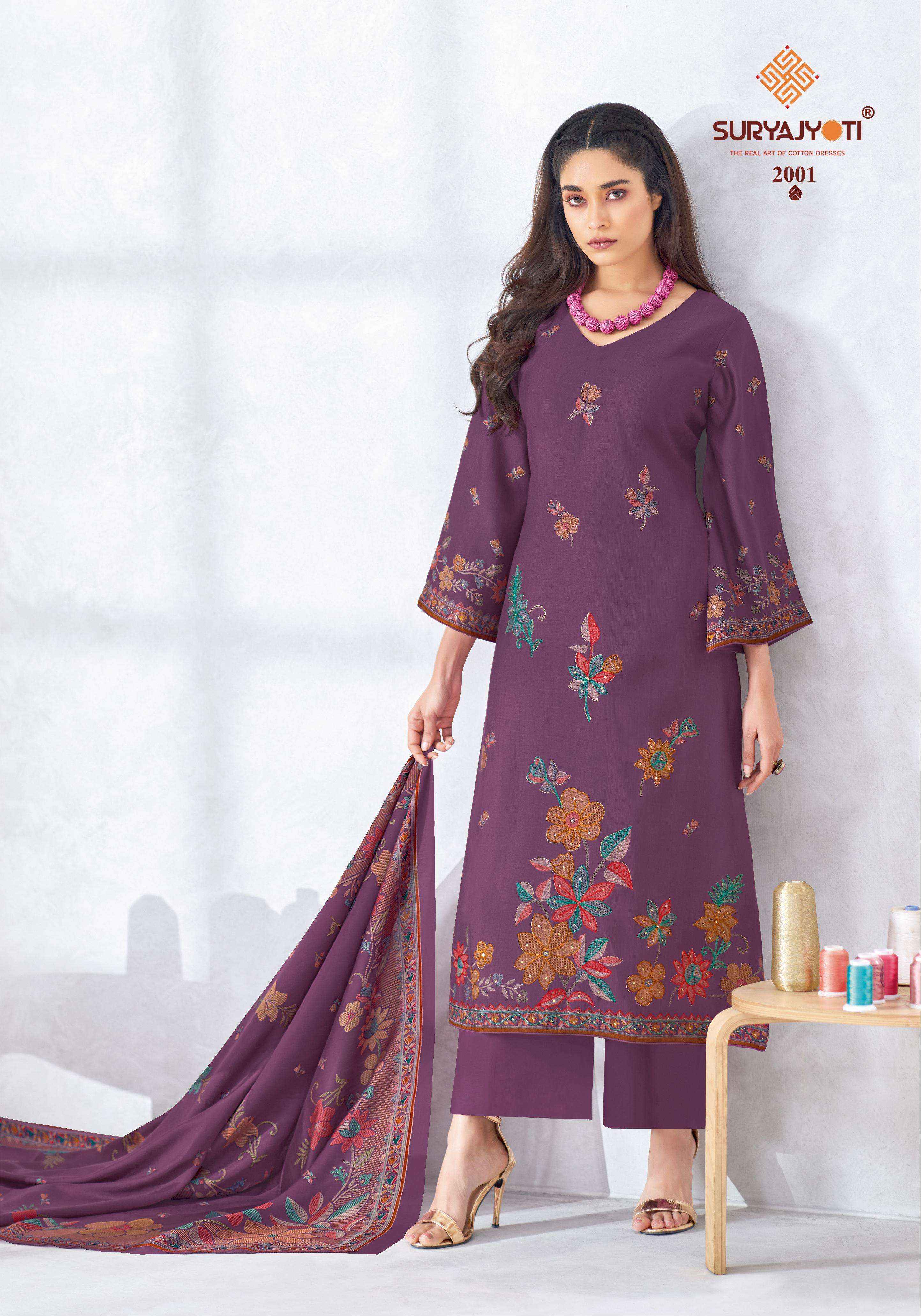 Suryajyoti Chikiri Vol 2 Roman Silk Dress Material 6 Pcs Catalouge