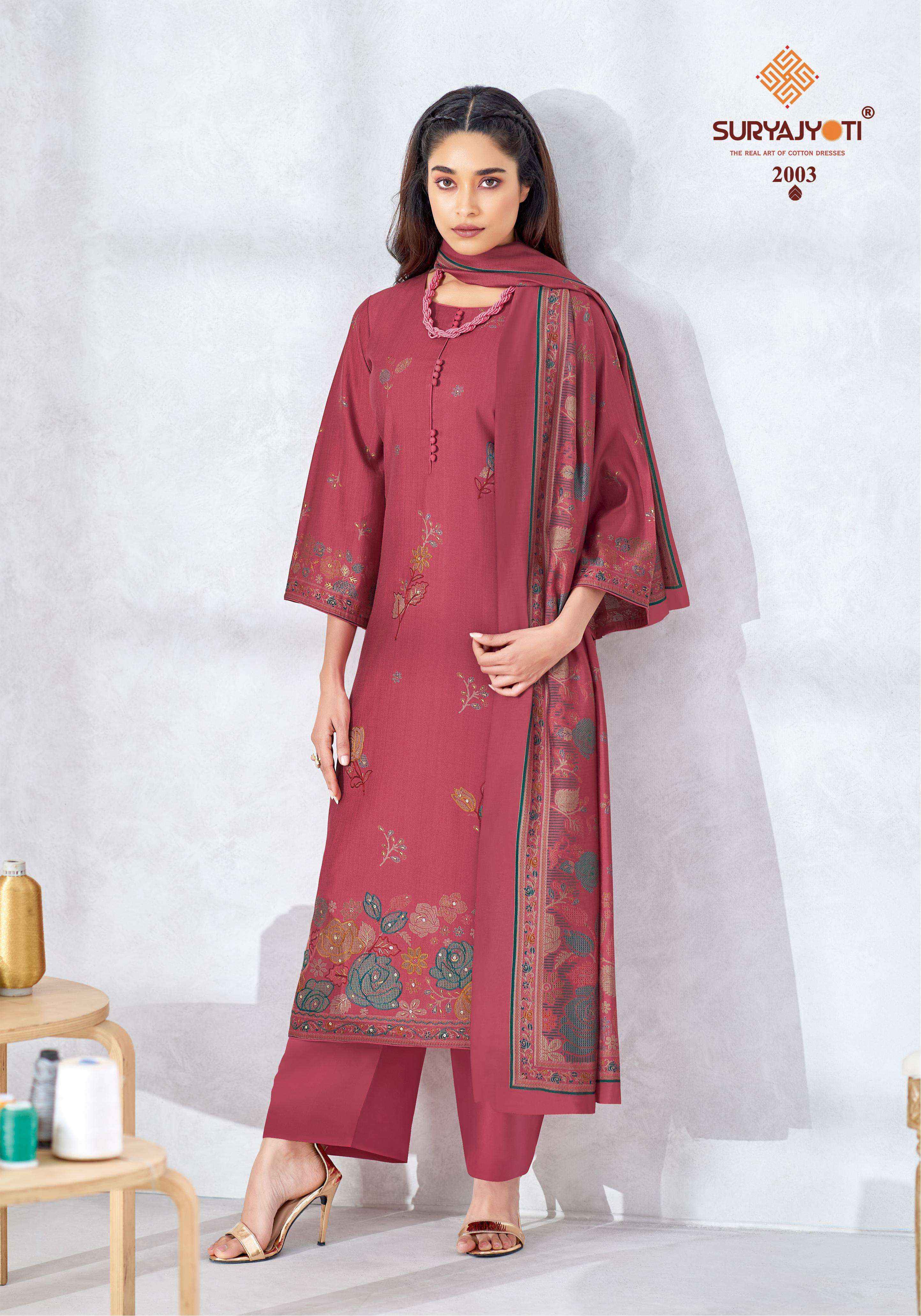 Suryajyoti Chikiri Vol 2 Roman Silk Dress Material 6 Pcs Catalouge