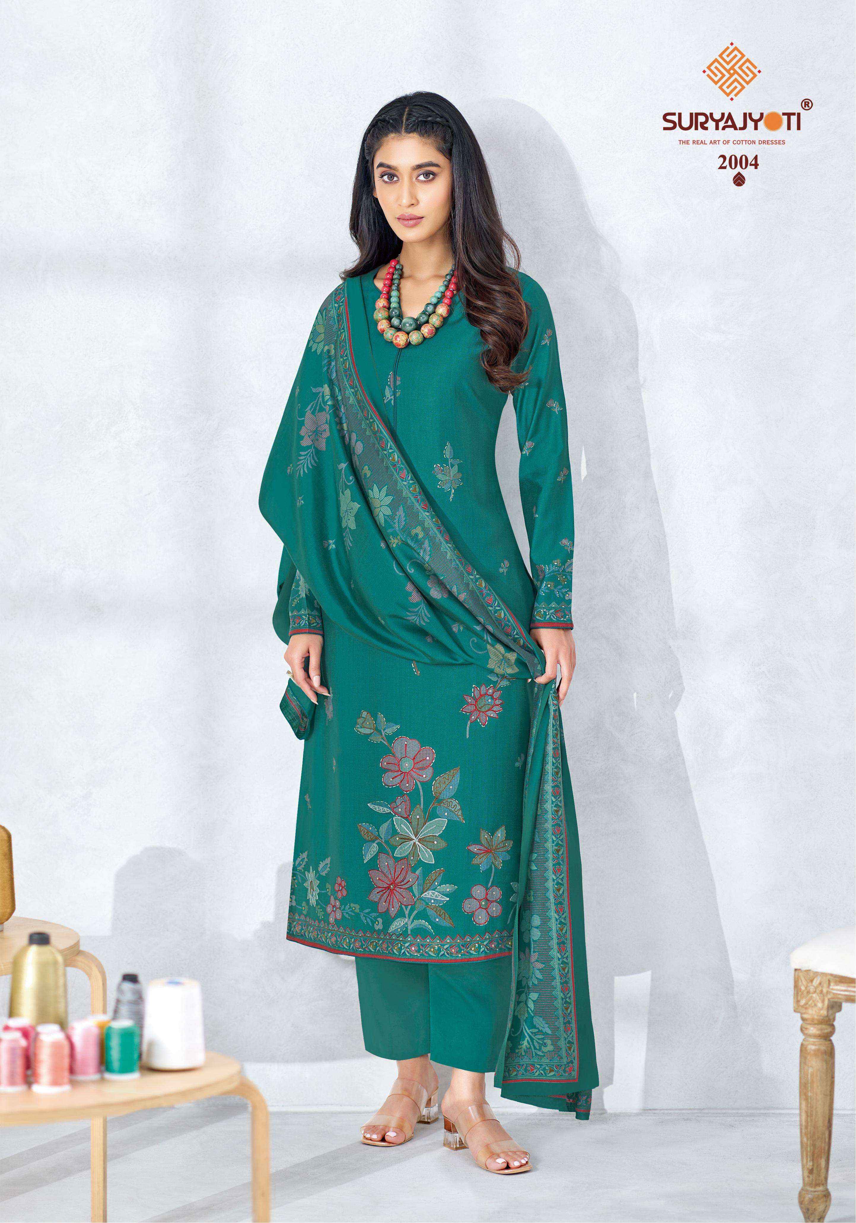 Suryajyoti Chikiri Vol 2 Roman Silk Dress Material 6 Pcs Catalouge