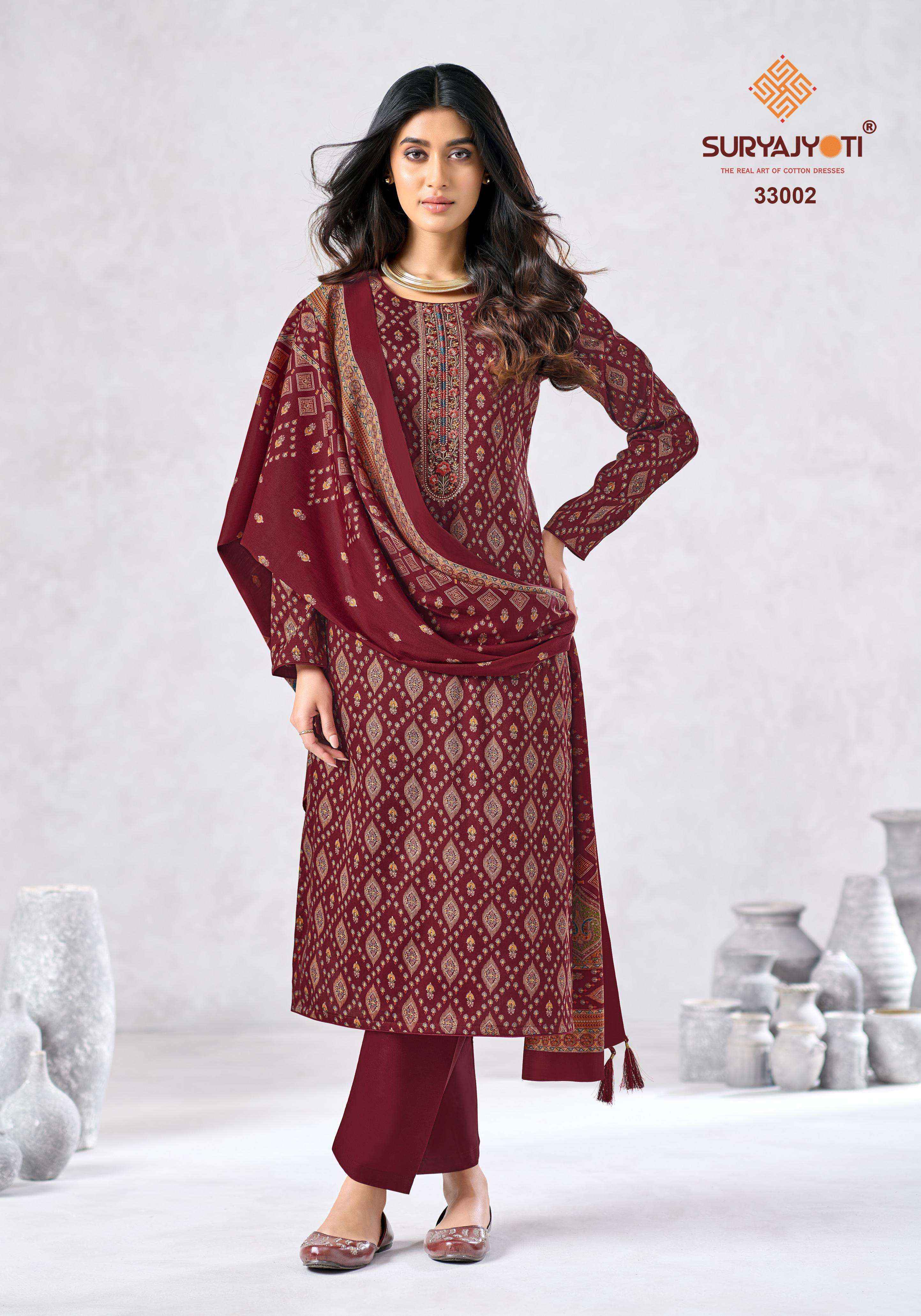 Suryajyoti Kalki Vol 33 Jam Satin Dress Material 8 Pcs Catalouge