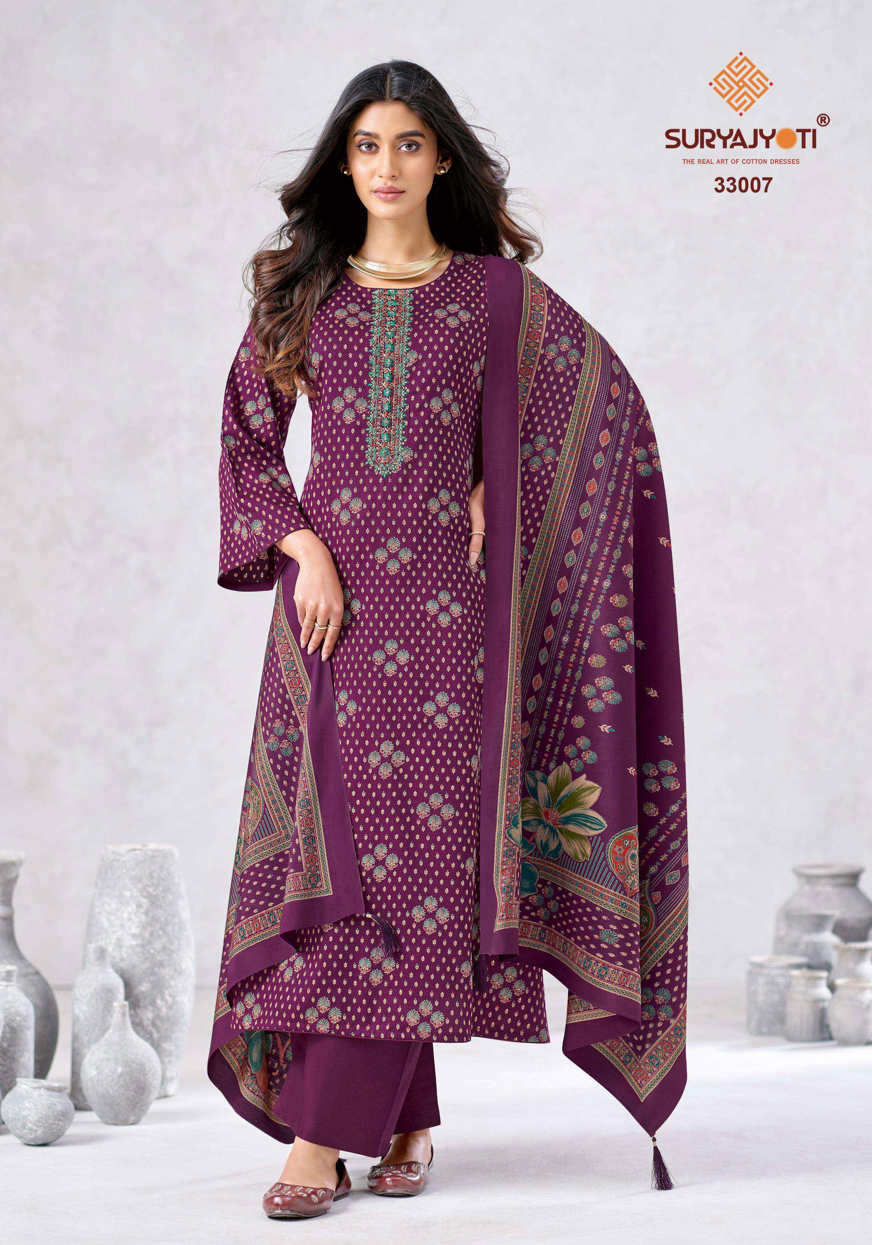 Suryajyoti Kalki Vol 33 Jam Satin Dress Material 8 Pcs Catalouge