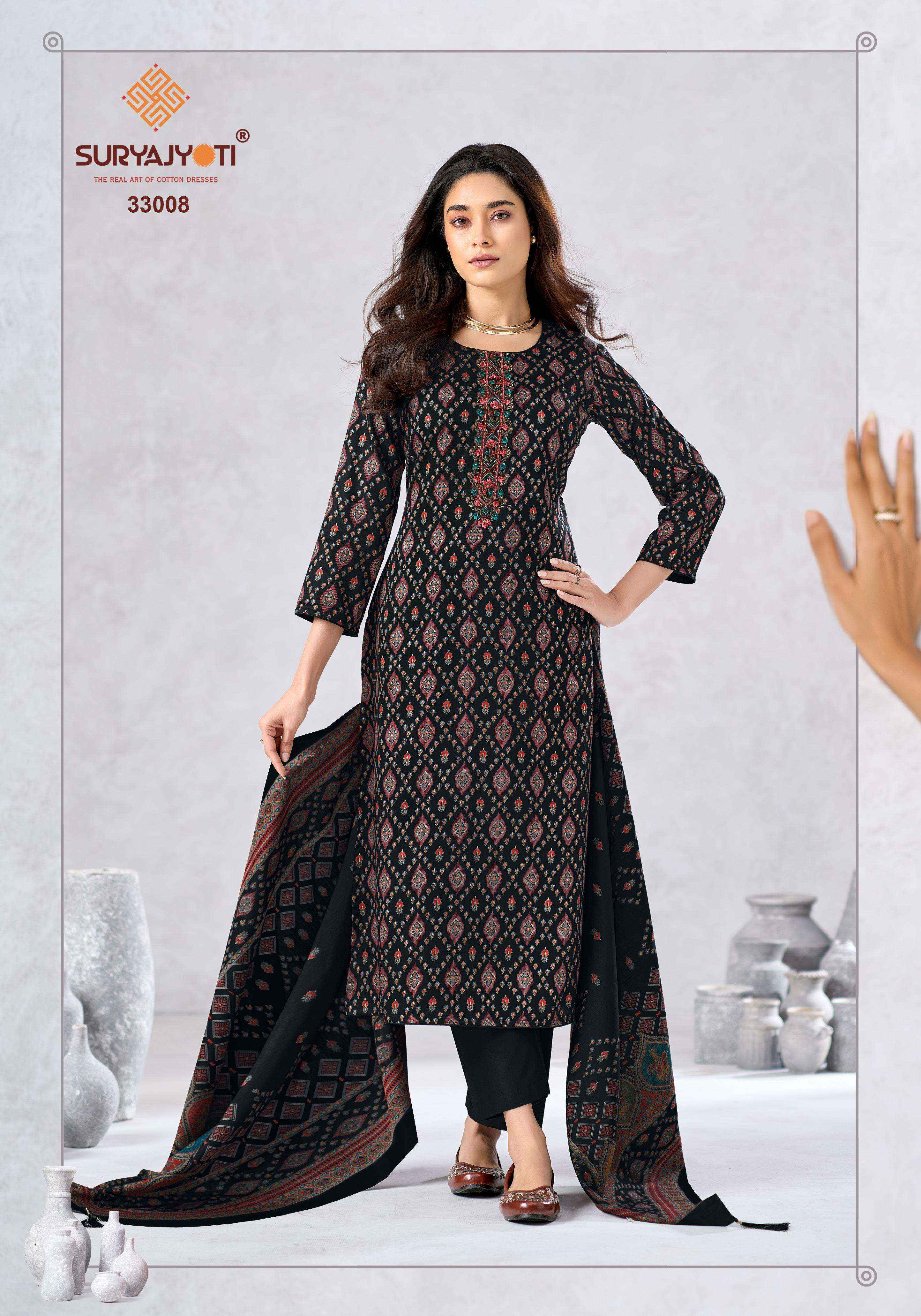 Suryajyoti Kalki Vol 33 Jam Satin Dress Material 8 Pcs Catalouge