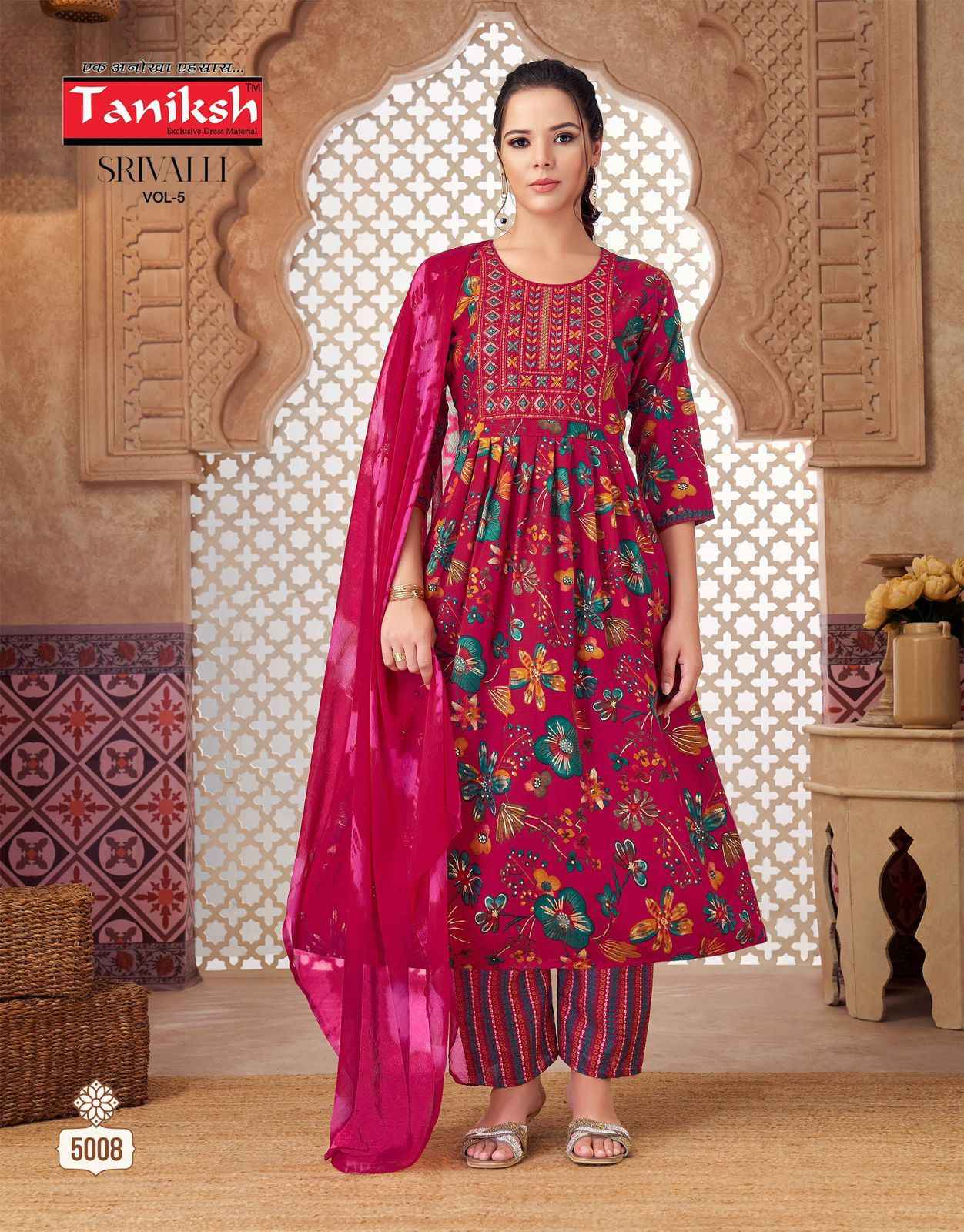 Taniksh Srivalli Vol 5 Capsule Kurti Combo 8 pcs Catalogue