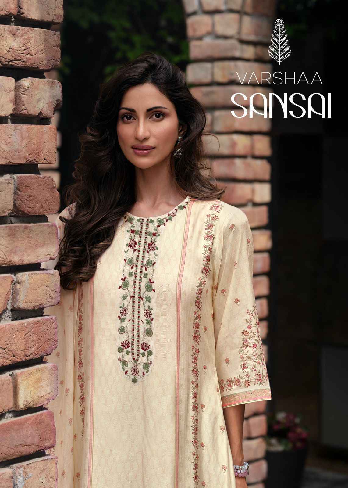 Varshaa Sansai Crepe Dress Material 5 pcs Catalogue