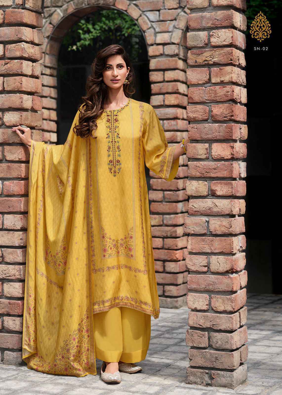 Varshaa Sansai Crepe Dress Material 5 pcs Catalogue