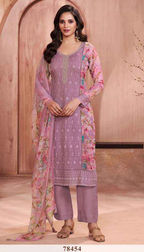Vinay Fashion Kuleesh Pankh Chiffon Dress Material 4 pcs Catalogue