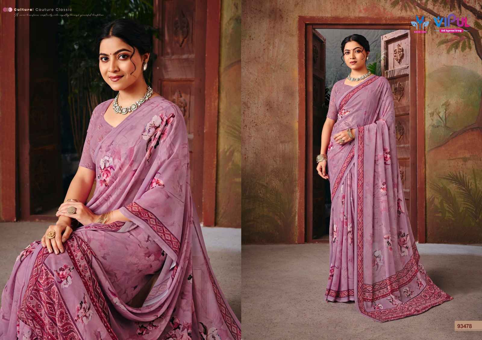Vipul Riddhi Vol 18 Georgette Saree 9 pcs Catalogue