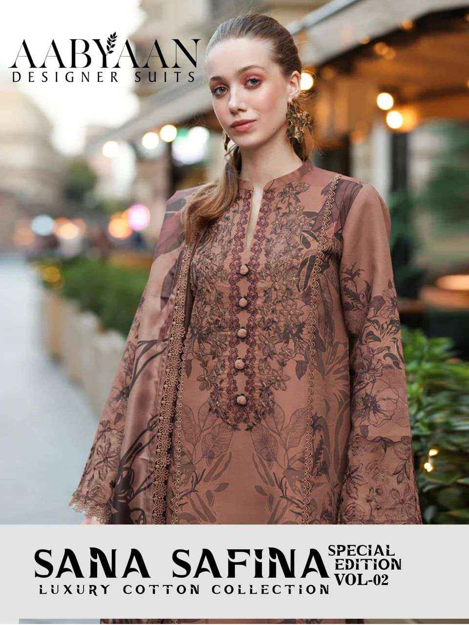 Aabyaan Sana Safina Special Edition Vol 2 Cotton Dress Material 6 pcs Catalogue