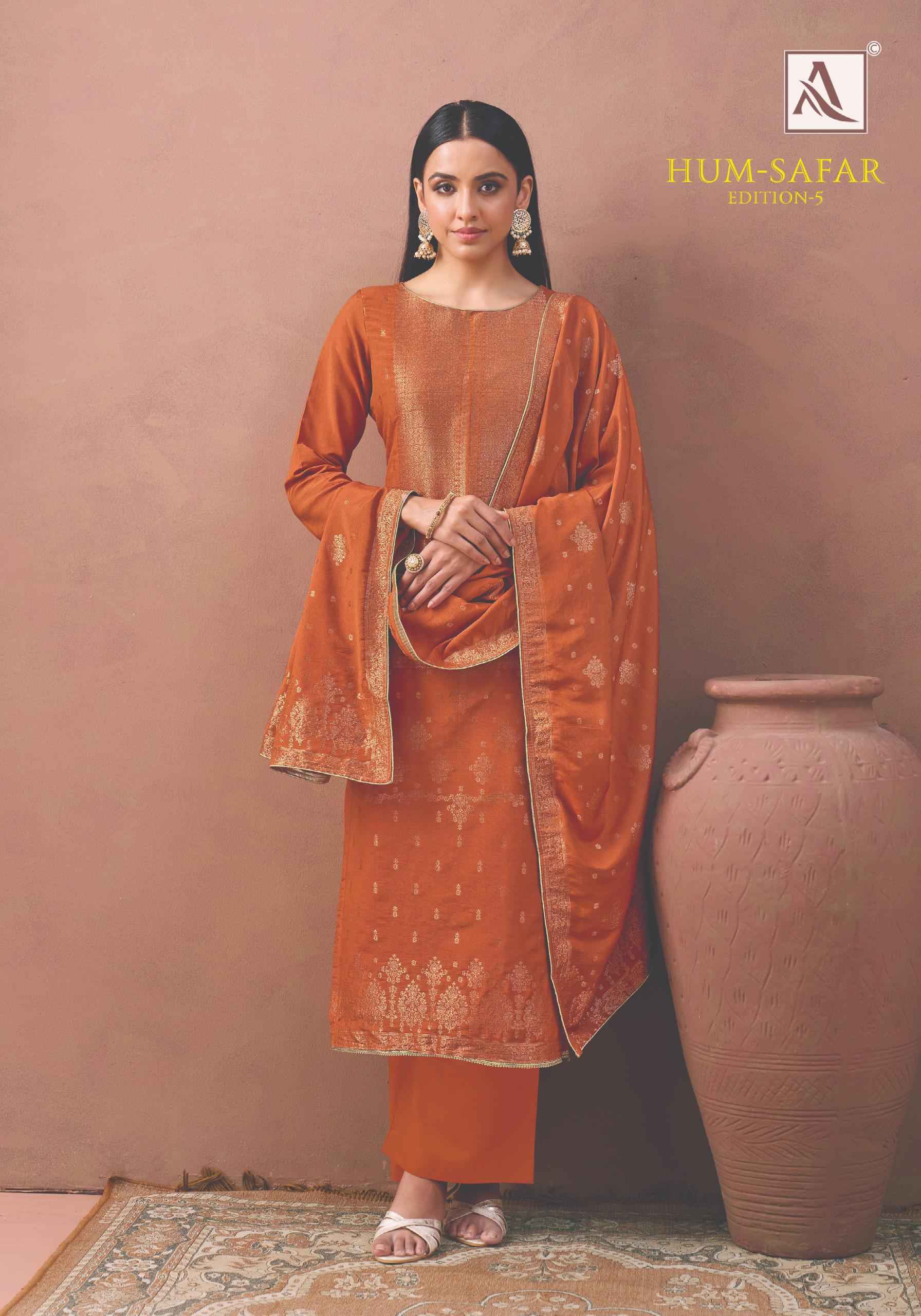 Alok Hum-Safar Edition 5 Viscose Maslin Dress Material 6 pcs Catalogue