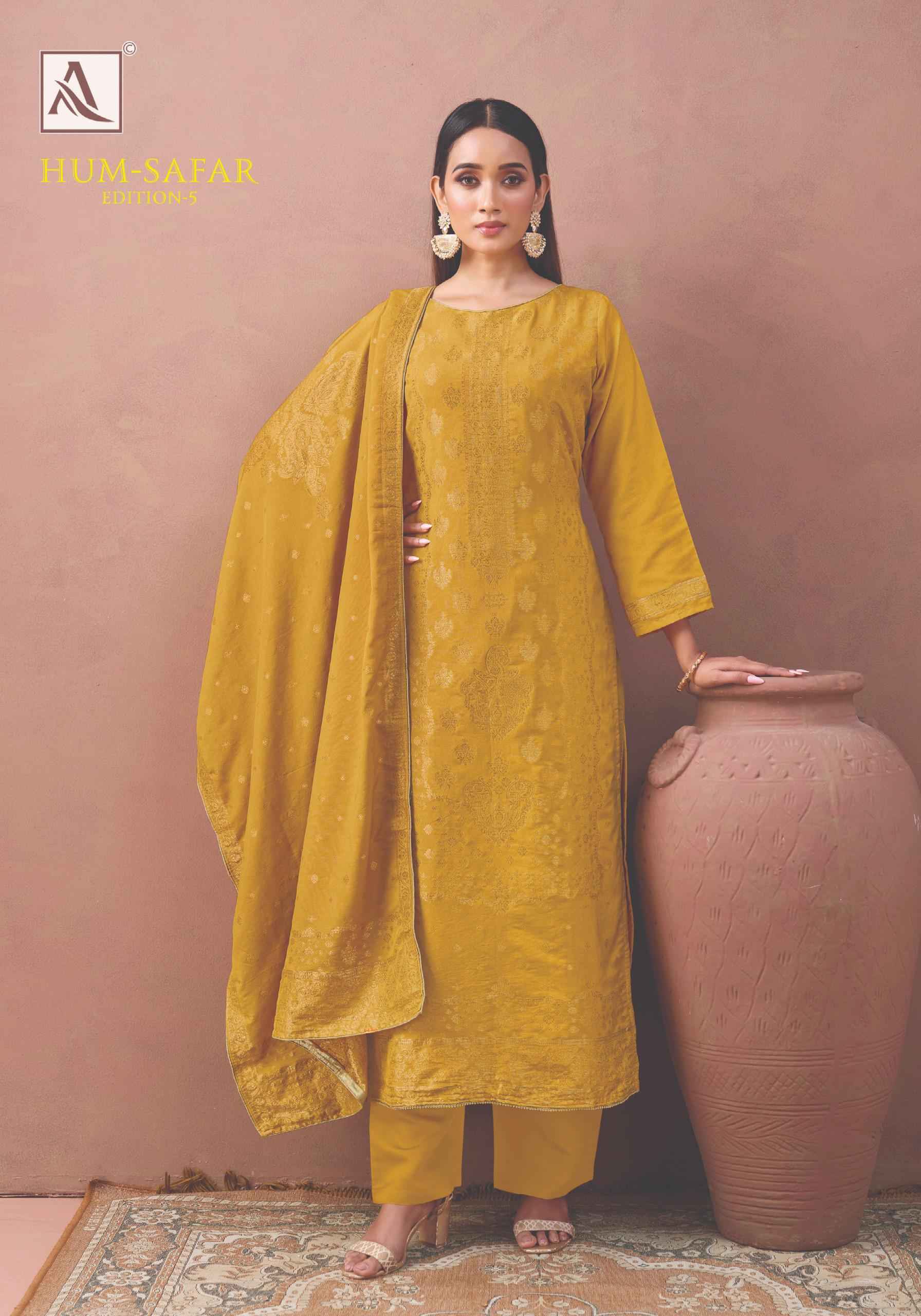 Alok Hum-Safar Edition 5 Viscose Maslin Dress Material 6 pcs Catalogue