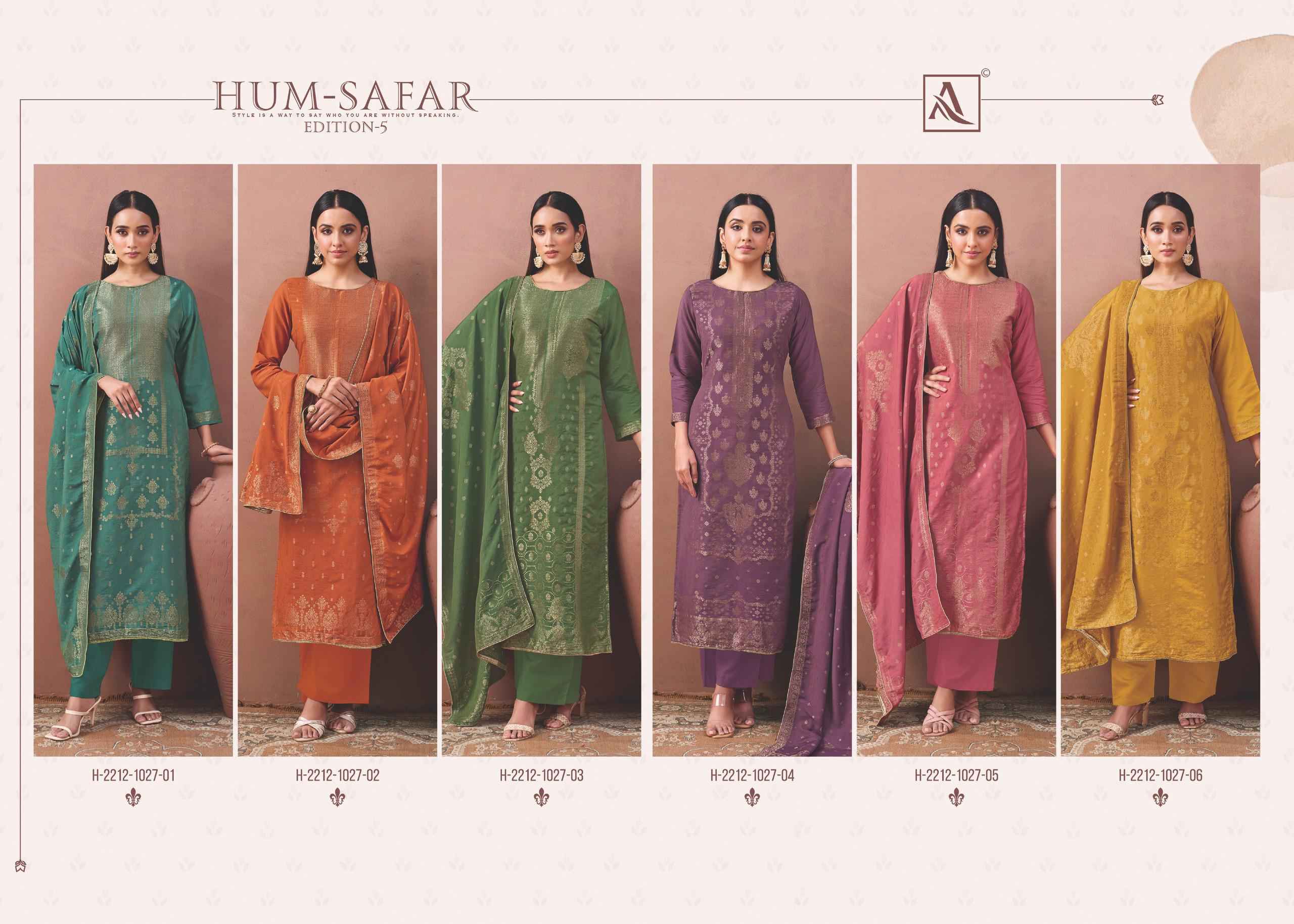 Alok Hum-Safar Edition 5 Viscose Maslin Dress Material 6 pcs Catalogue