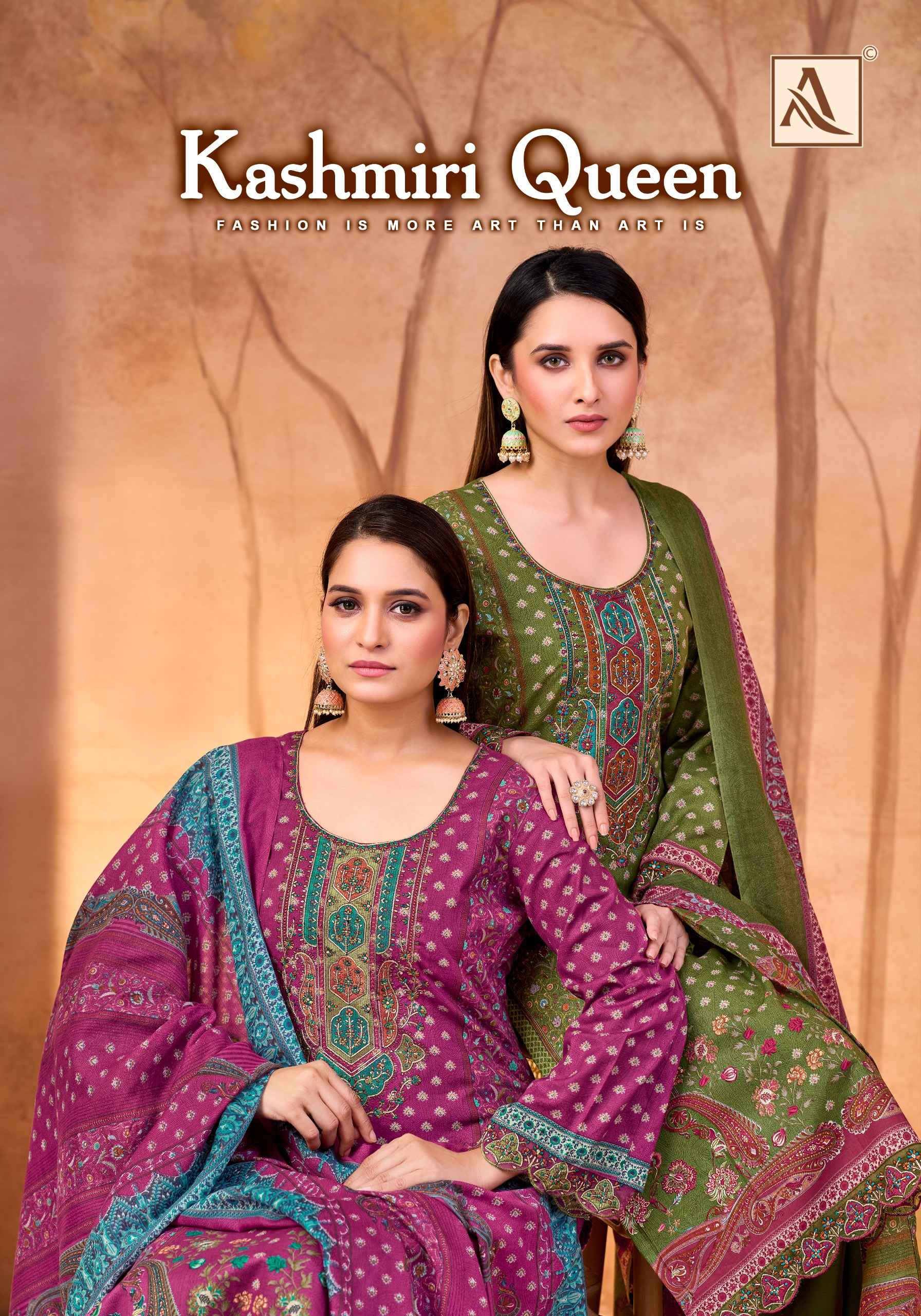 Alok Kashmiri Queen Cambric Cotton Dress Material 6 pcs Catalogue