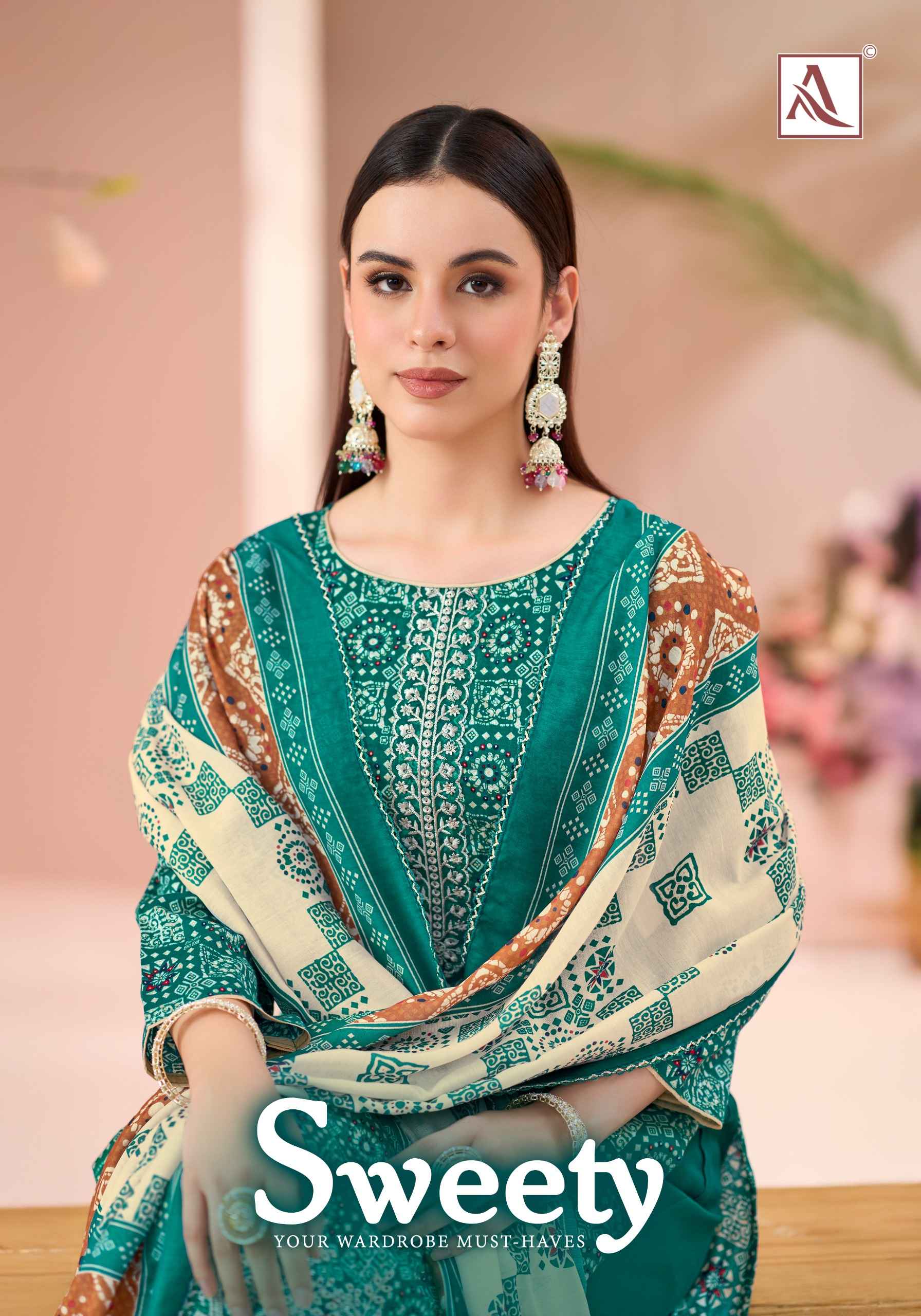 Alok Sweety Zam Cotton Dress Material 4 pcs Catalogue