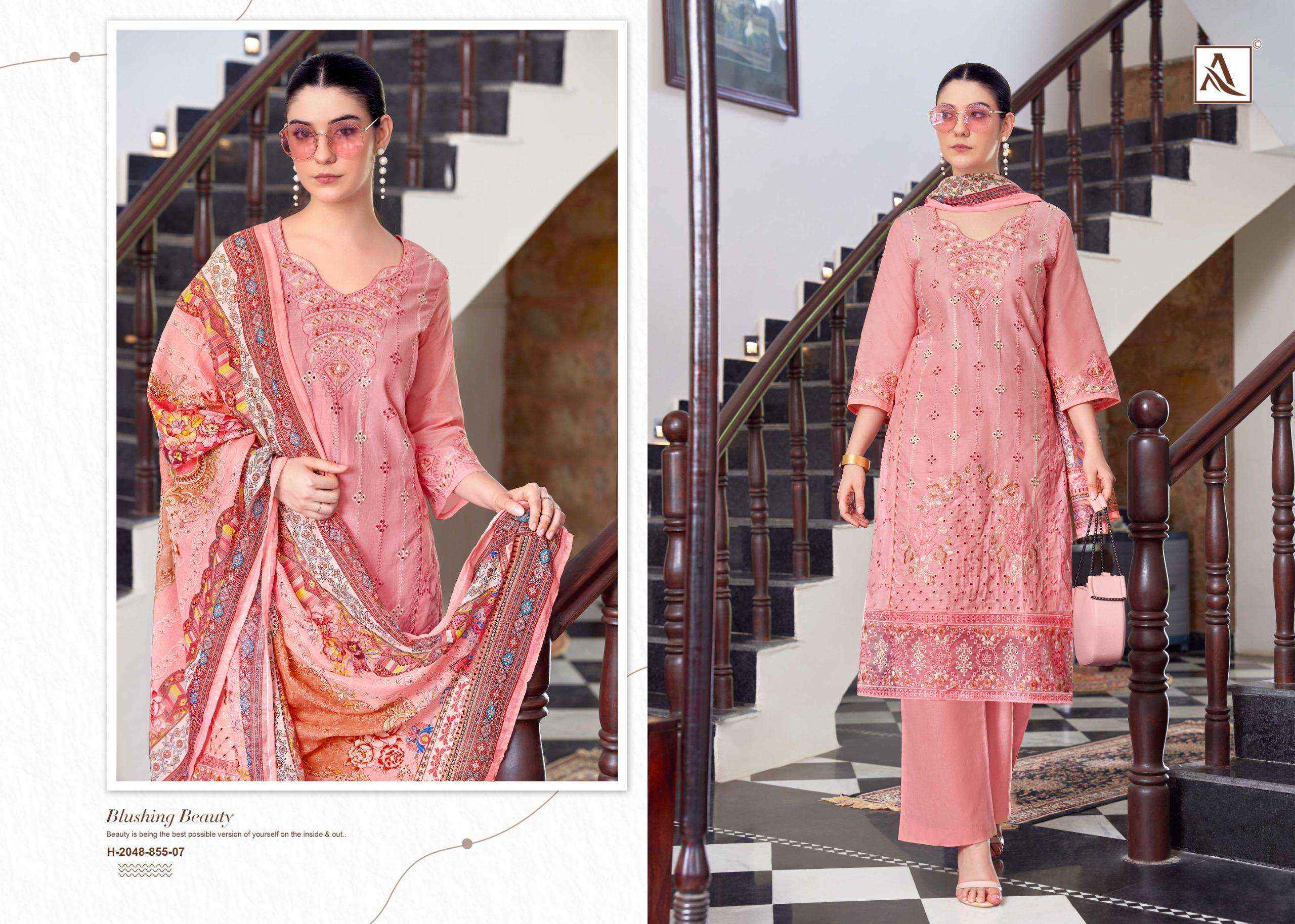 Alok The Libas Lawn Cotton Dress Material 7 pcs Catalogue