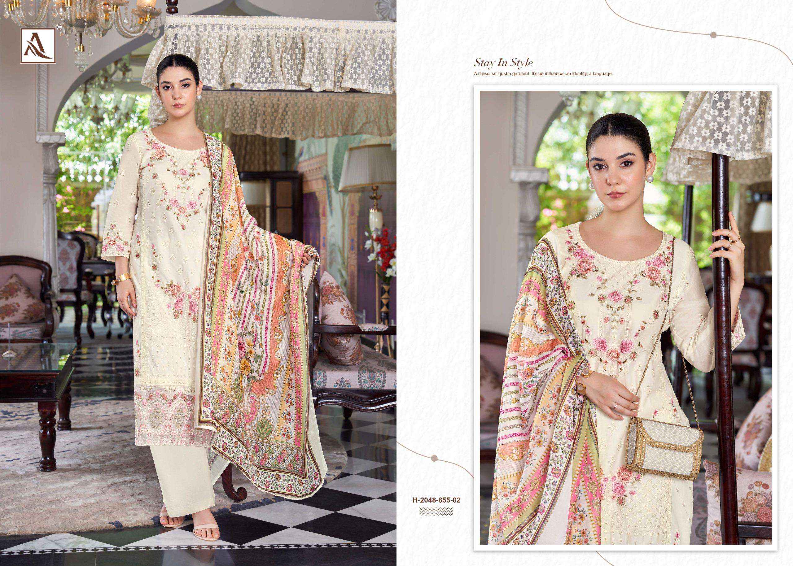 Alok The Libas Lawn Cotton Dress Material 7 pcs Catalogue