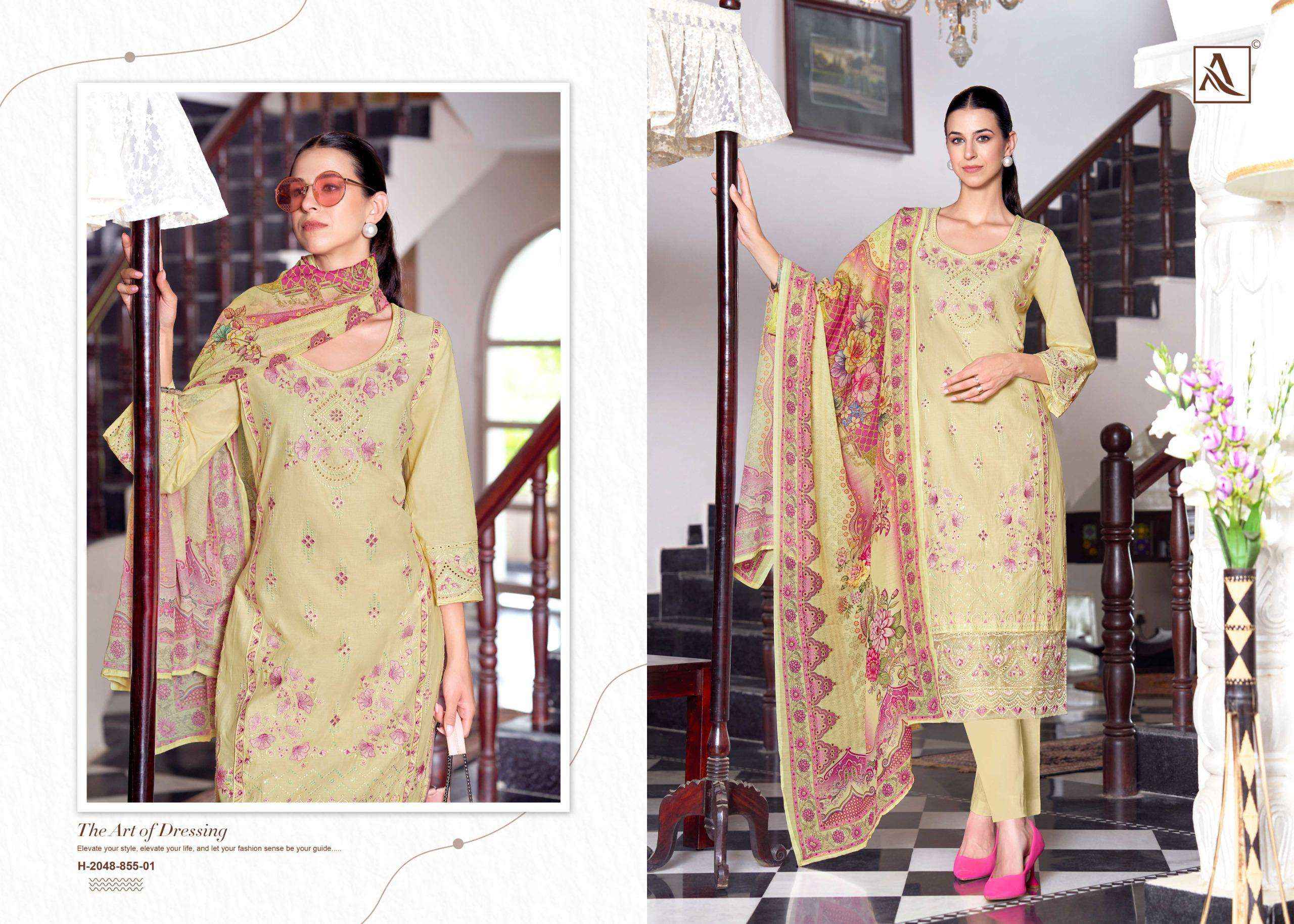 Alok The Libas Lawn Cotton Dress Material 7 pcs Catalogue