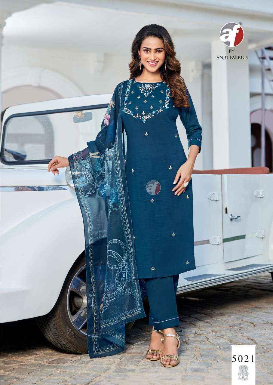 Anju Fabrics Gazal Vol 6 Viscose Nylon Kurti Combo 6 pcs Catalogue