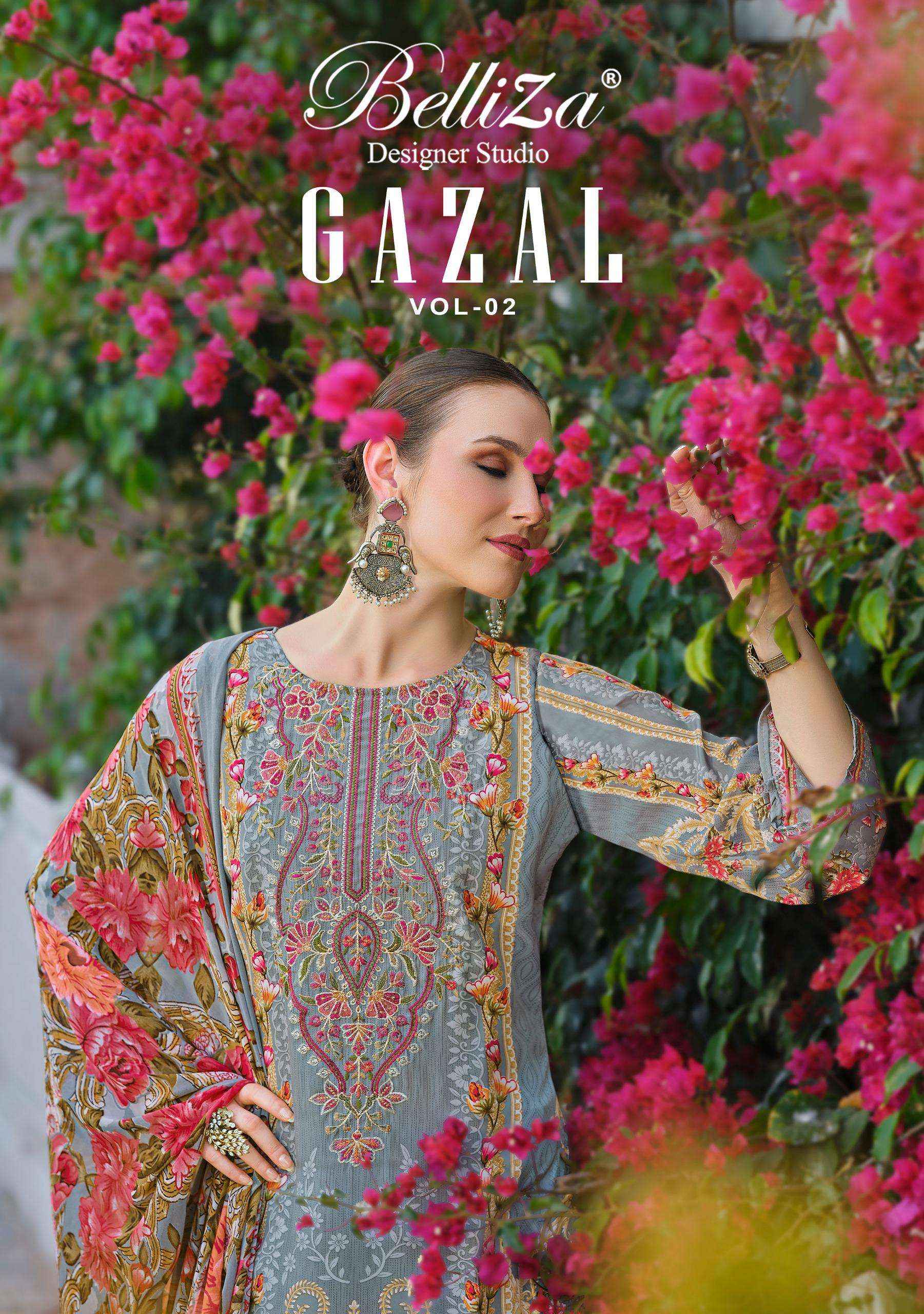 Belliza Gazal Vol 2 Crepe Dress Material 8 pcs Cataloge