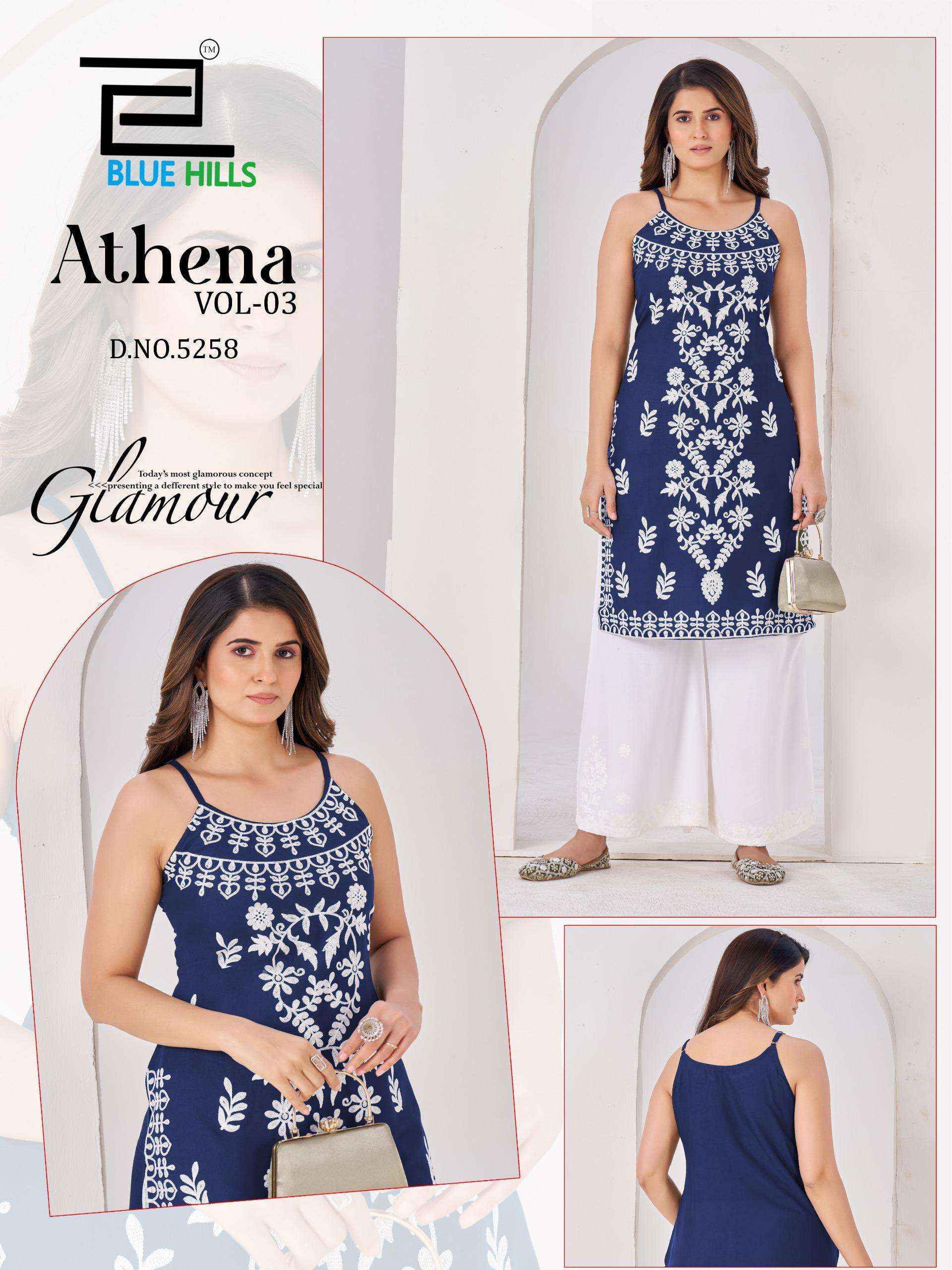 Blue Hills Athena Vol 3 Rayon Kurti 6 pcs Catalogue