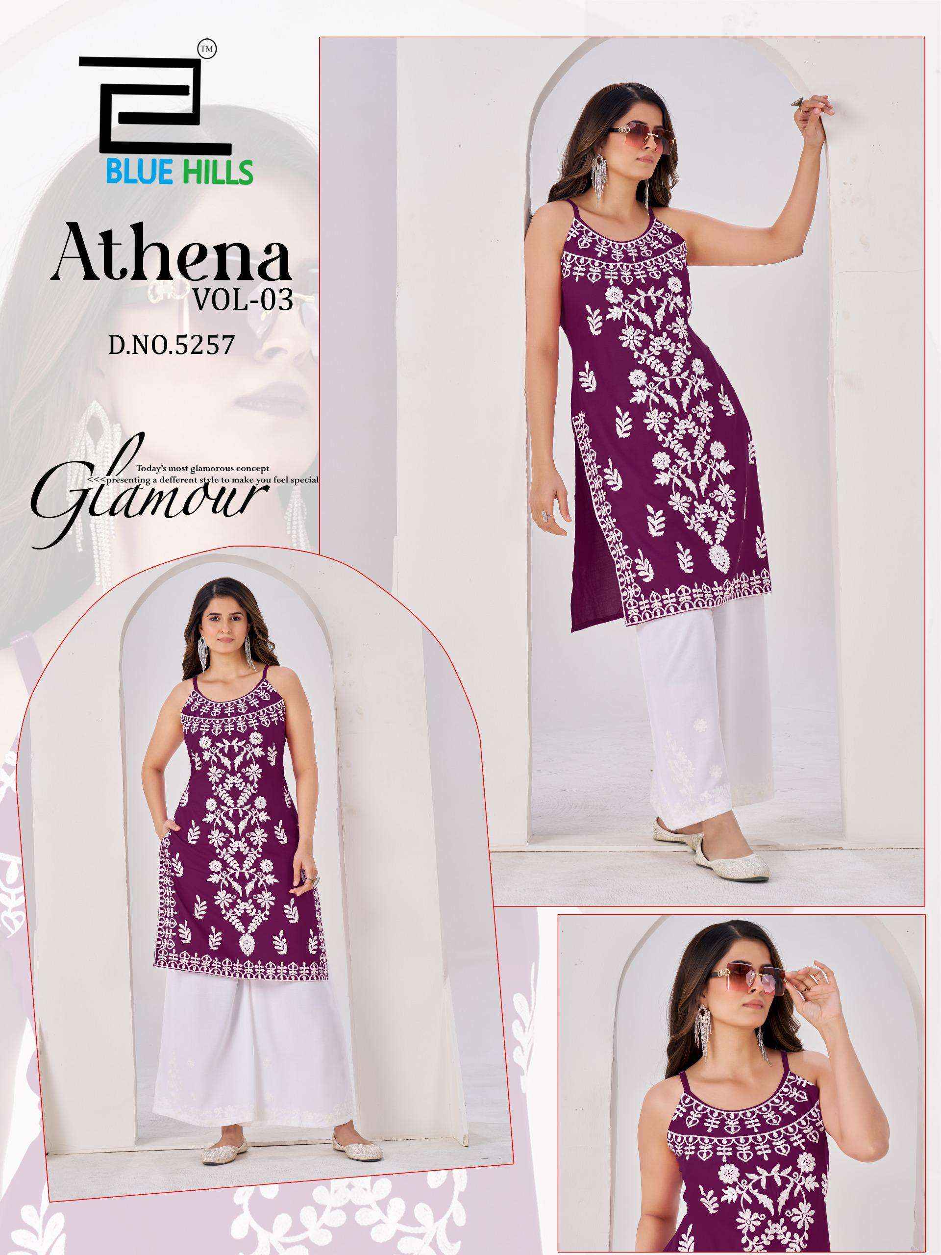 Blue Hills Athena Vol 3 Rayon Kurti 6 pcs Catalogue