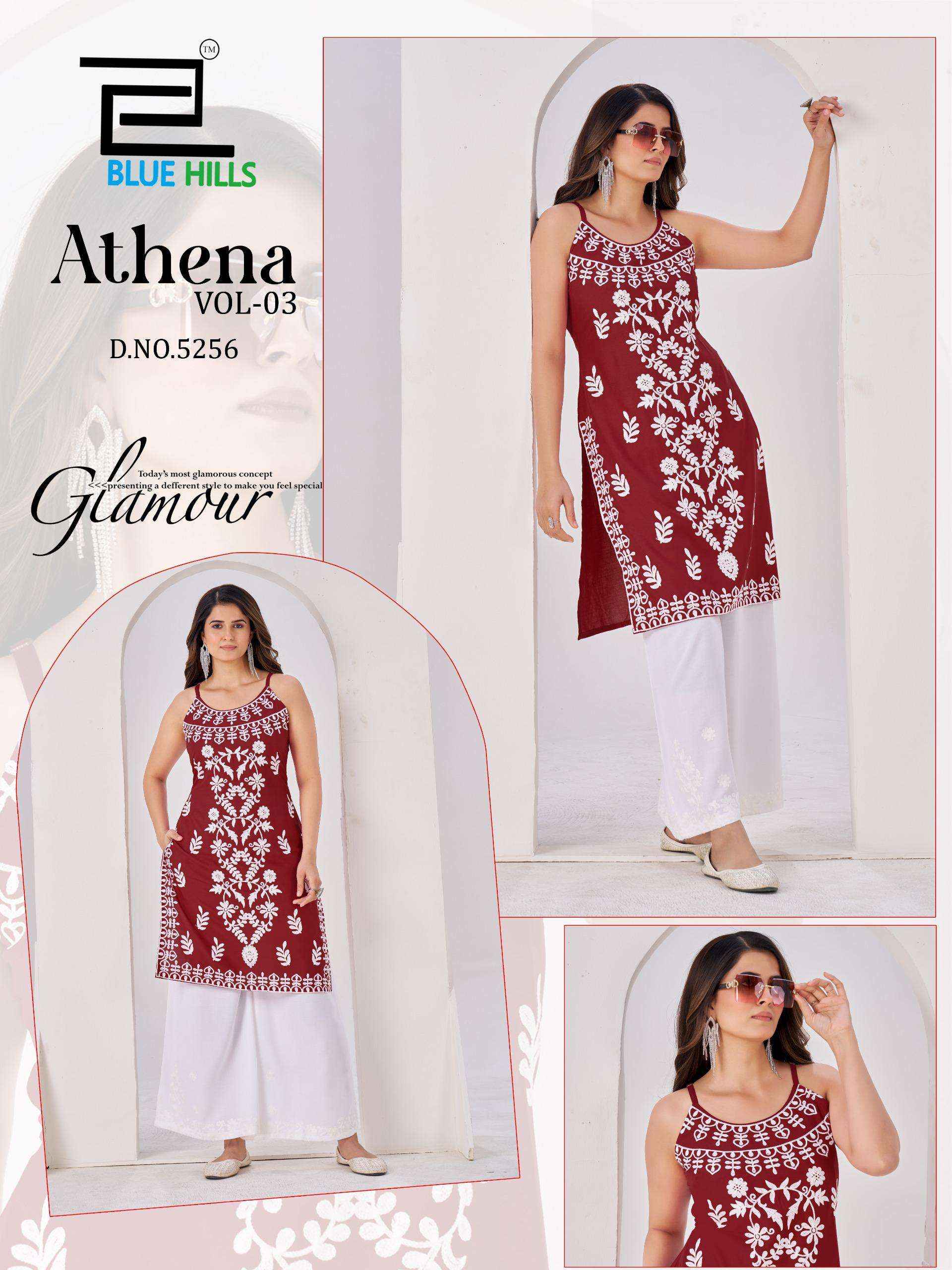 Blue Hills Athena Vol 3 Rayon Kurti 6 pcs Catalogue
