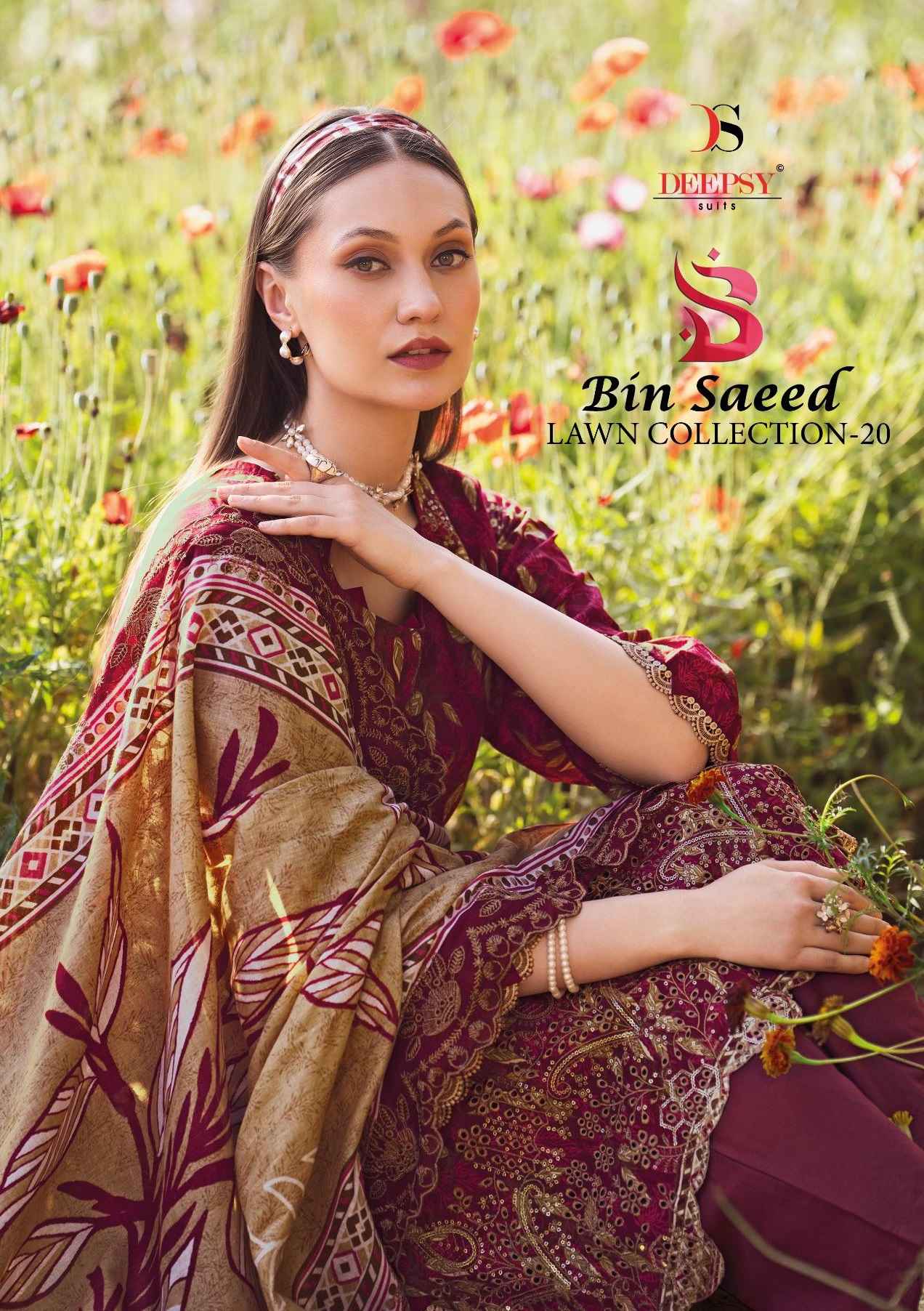 Deepsy Bin Saeed Vol 20 Cotton Dress Material 8 pcs Catalogue