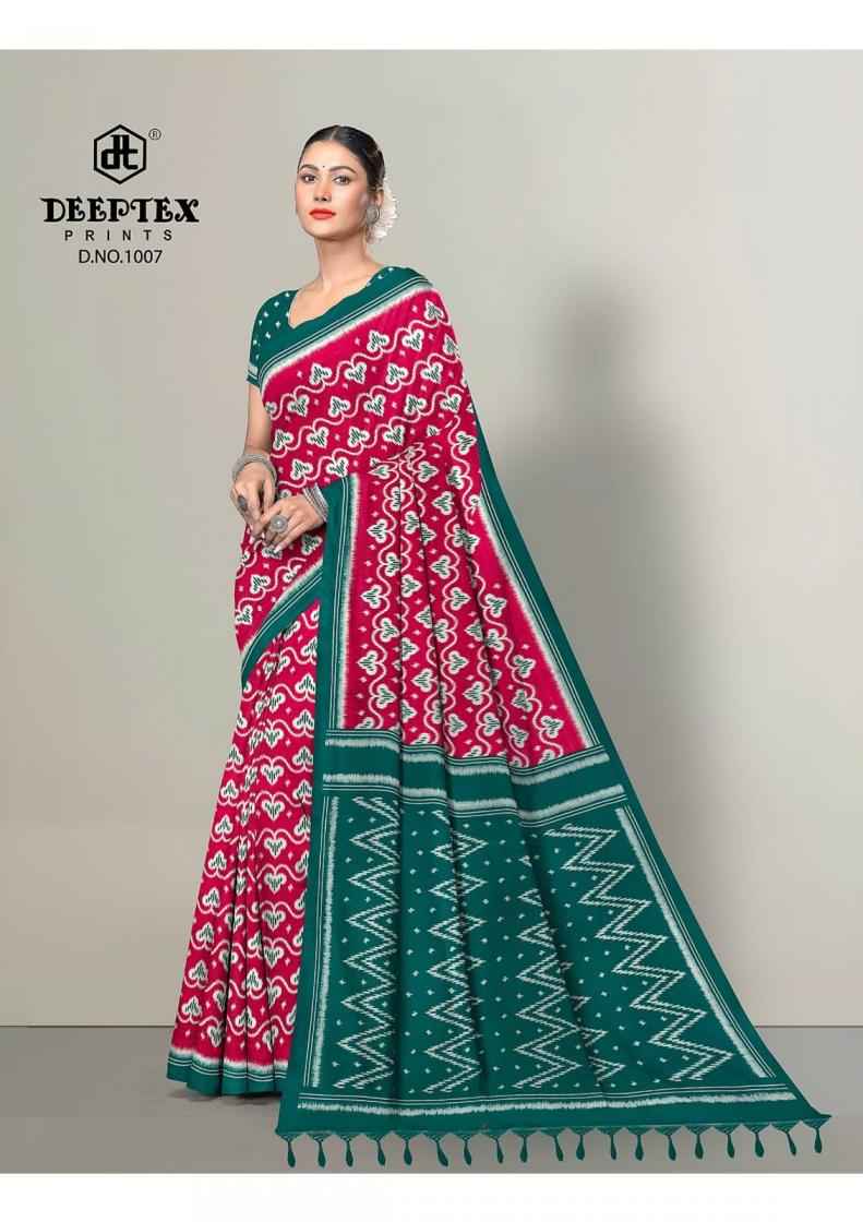Deeptex Ikkat Special Vol 10 Cotton Saree 10 pcs Catalogue