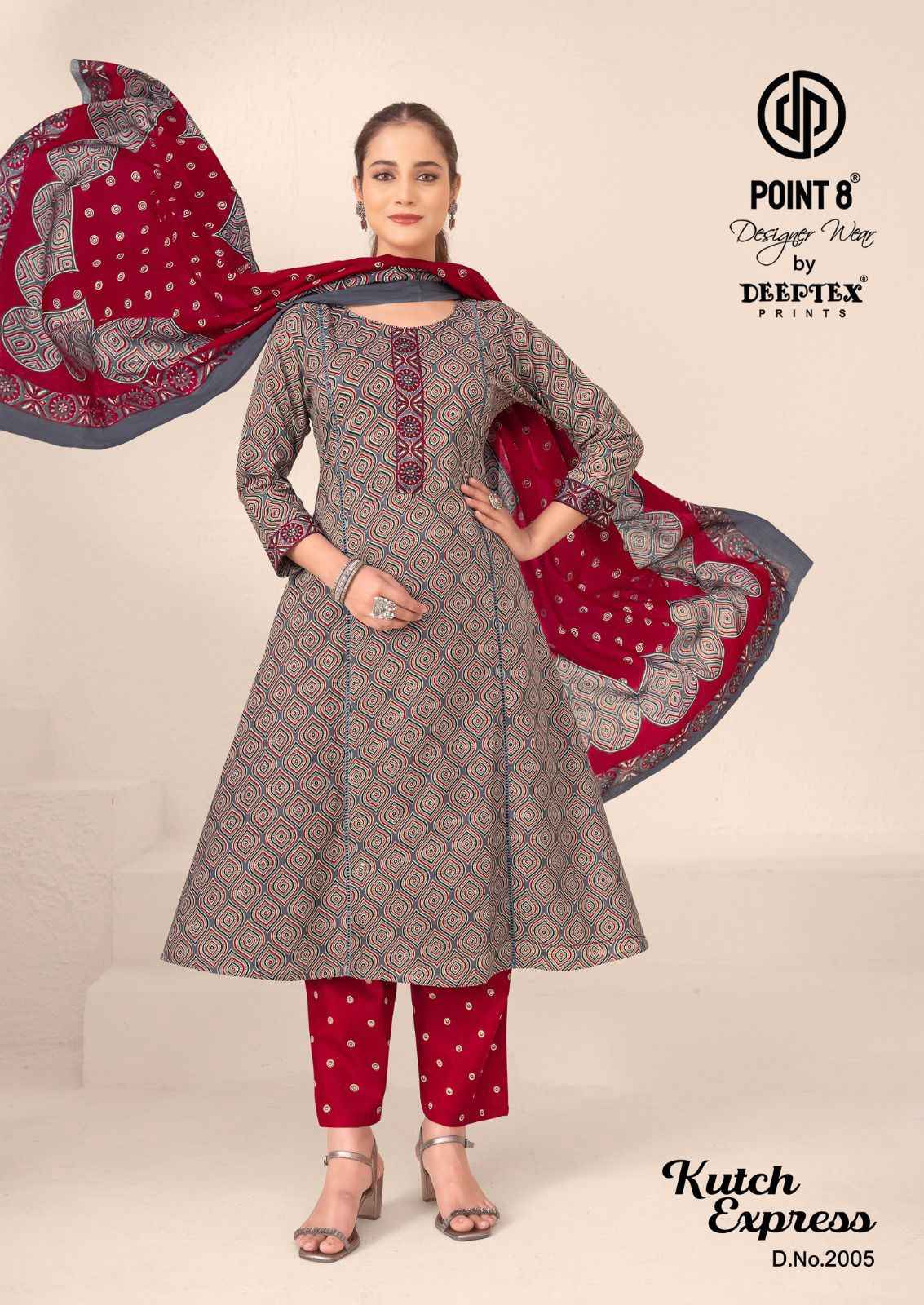 Deeptex Kutch Express Vol 2 Cotton Kurti Combo 8 pcs Catalogue